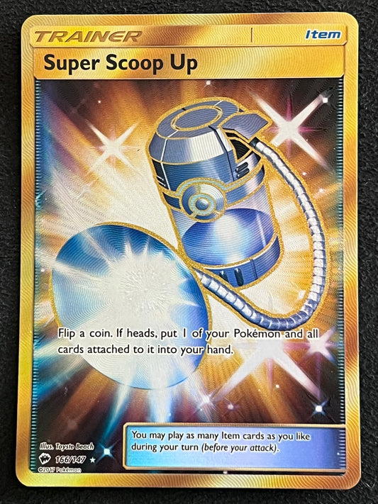 166/147 Super Scoop Up - Pokémon Burning Shadows Gold Secret Rare
