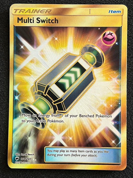164/147 Multi Switch - Pokémon Burning Shadows Gold Secret Rare