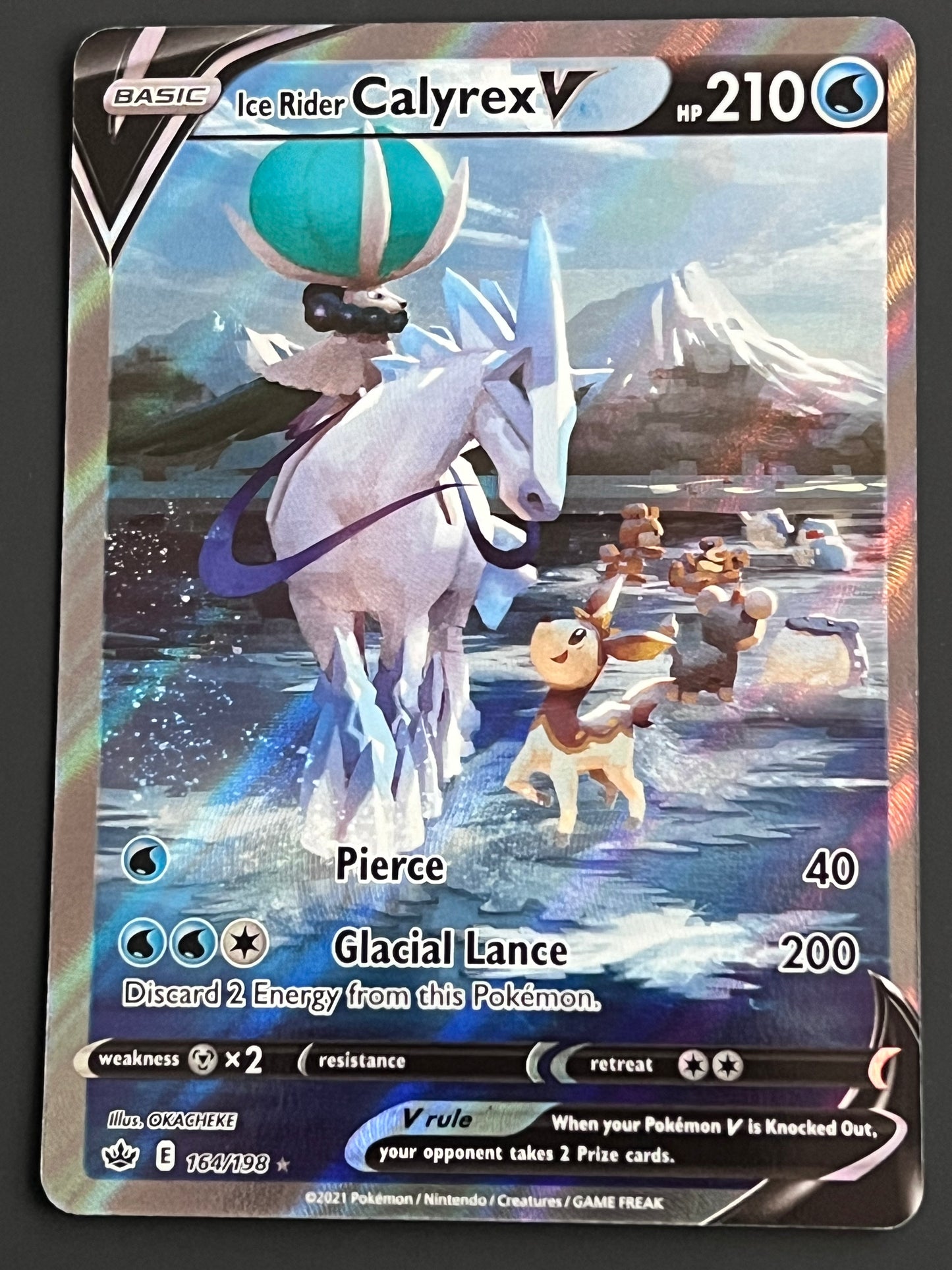 164/198 Ice Rider Calyrex V - Pokémon Chilling Reign Alternate Full Art