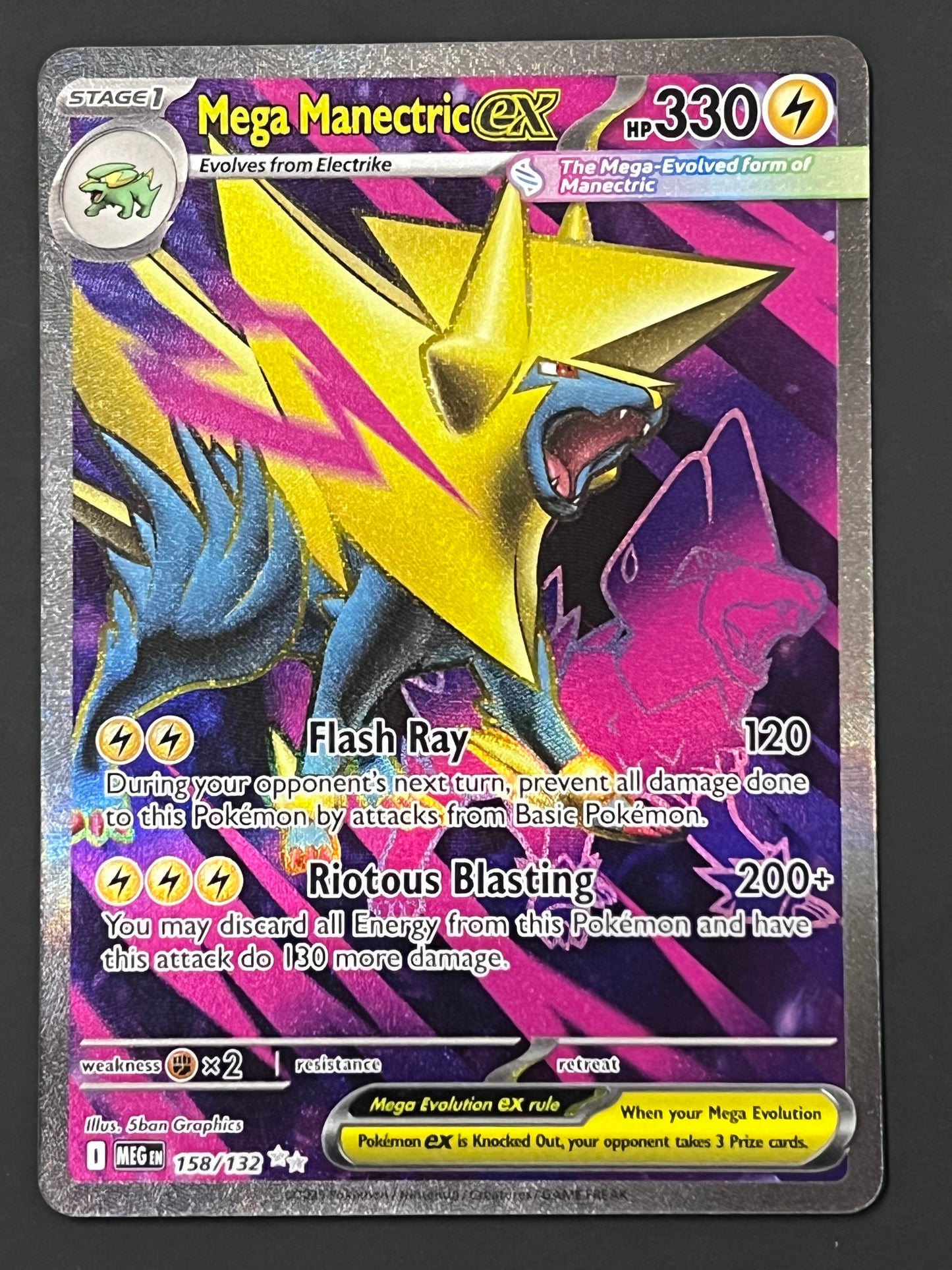 158/132 Mega Manectric ex - Pokémon Mega Evolution Base Ultra Rare