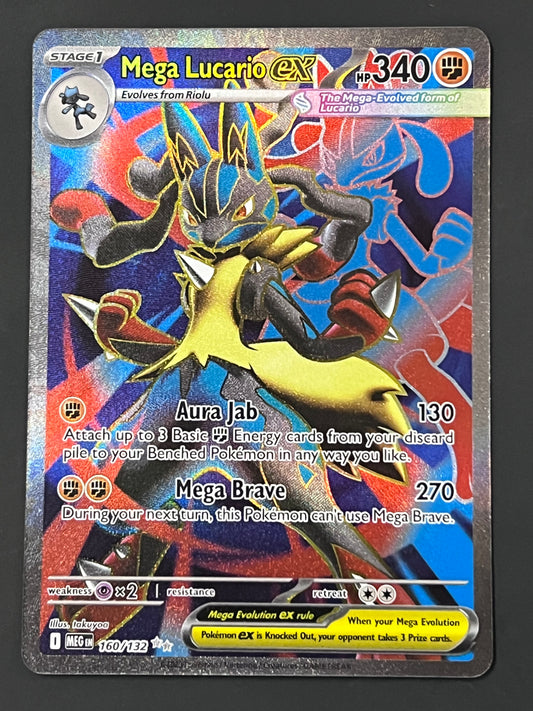 160/132 Mega Lucario ex - Pokémon Mega Evolution Base Ultra Rare