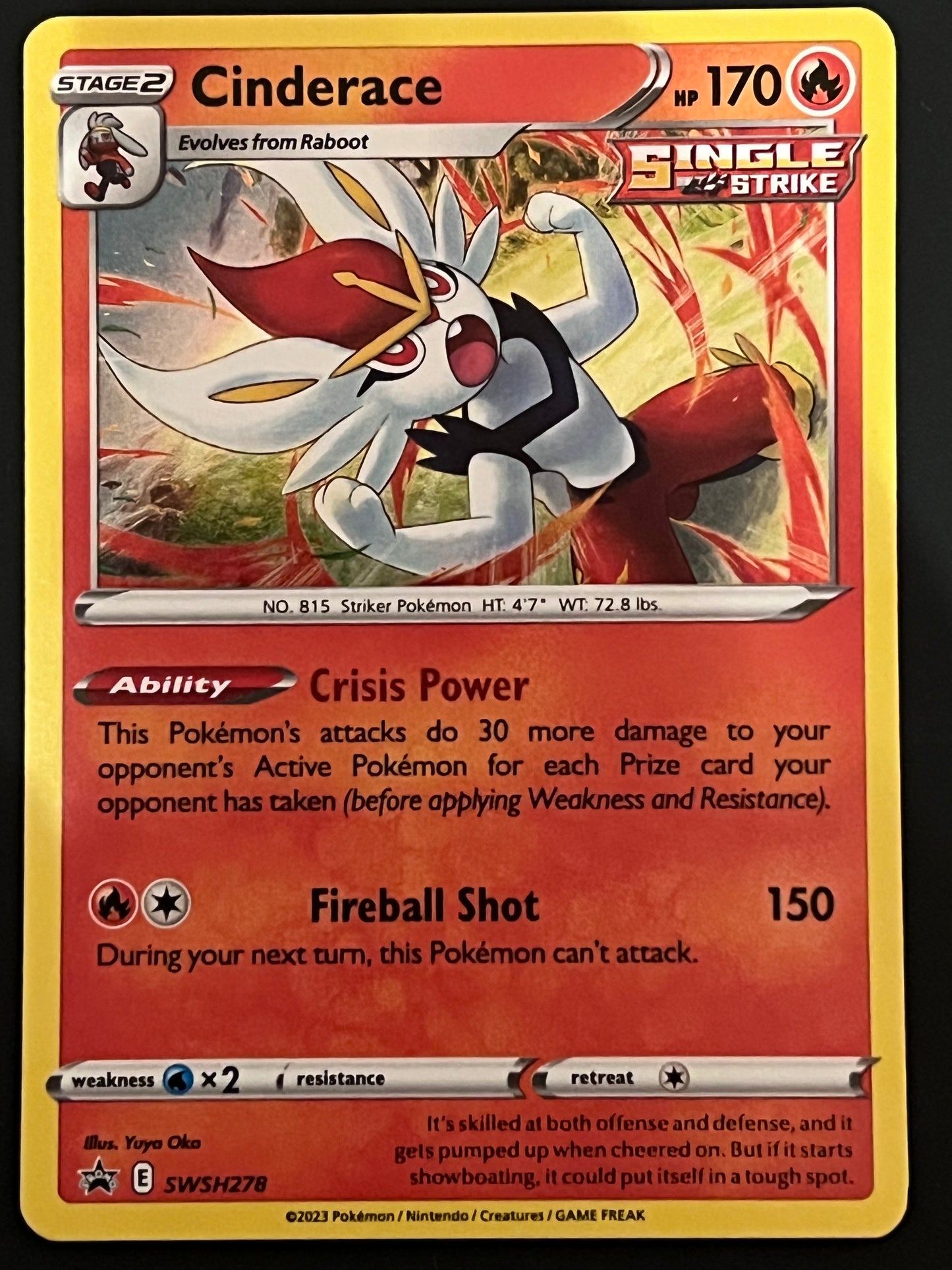 SWSH278 Cinderace - Black Star Promo