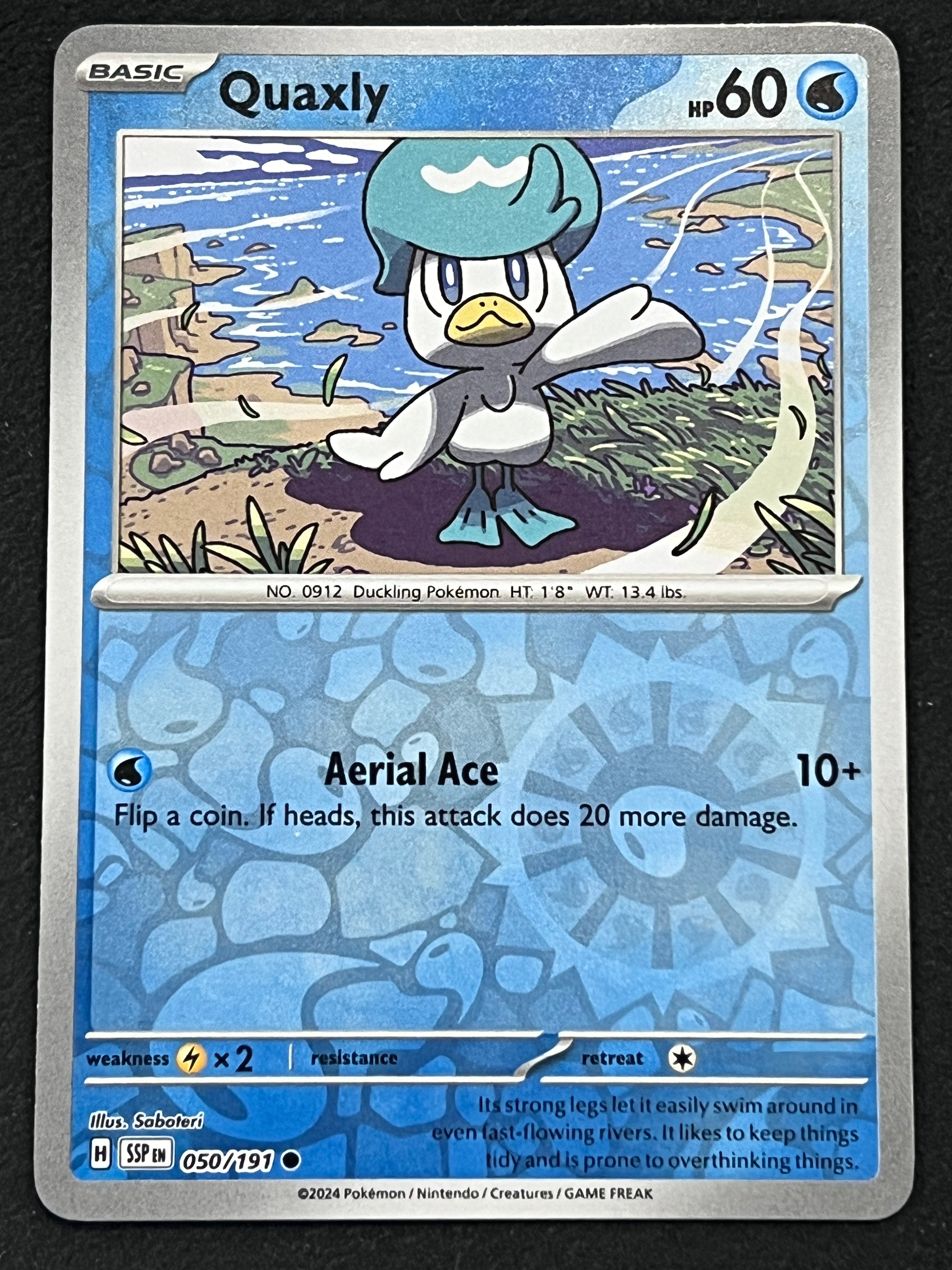 050/191 Quaxly - Pokmon Surging Sparks Common Reverse Jarvvos 050/191 Quaxly - Pokmon Surging Sparks Common Reverse Jarvvos