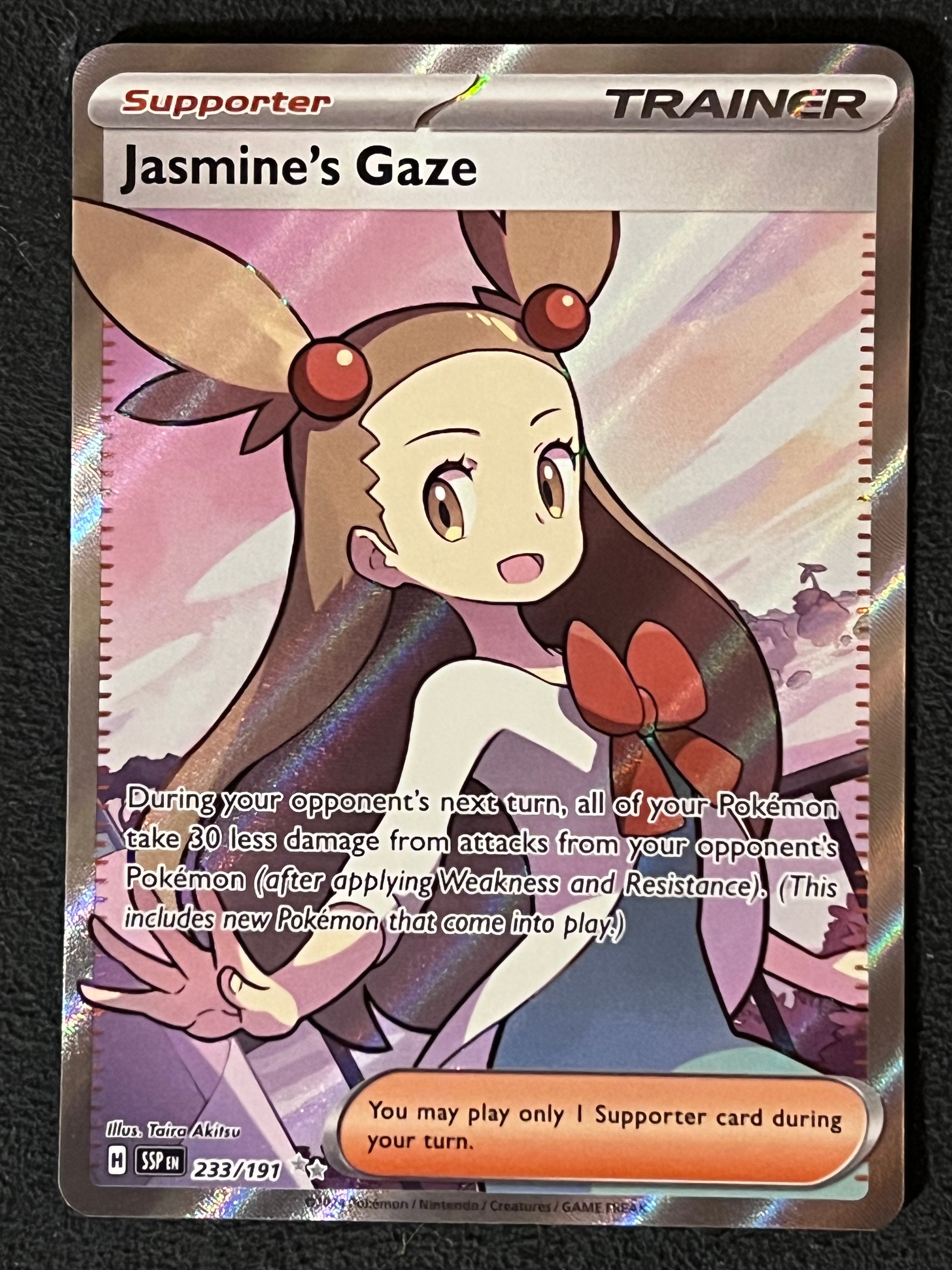 233/191 Jasmine's Gaze - Pokmon Surging Sparks Ultra Rare Jarvvos 233/191 Jasmine's Gaze - Pokmon Surging Sparks Ultra Rare Jarvvos