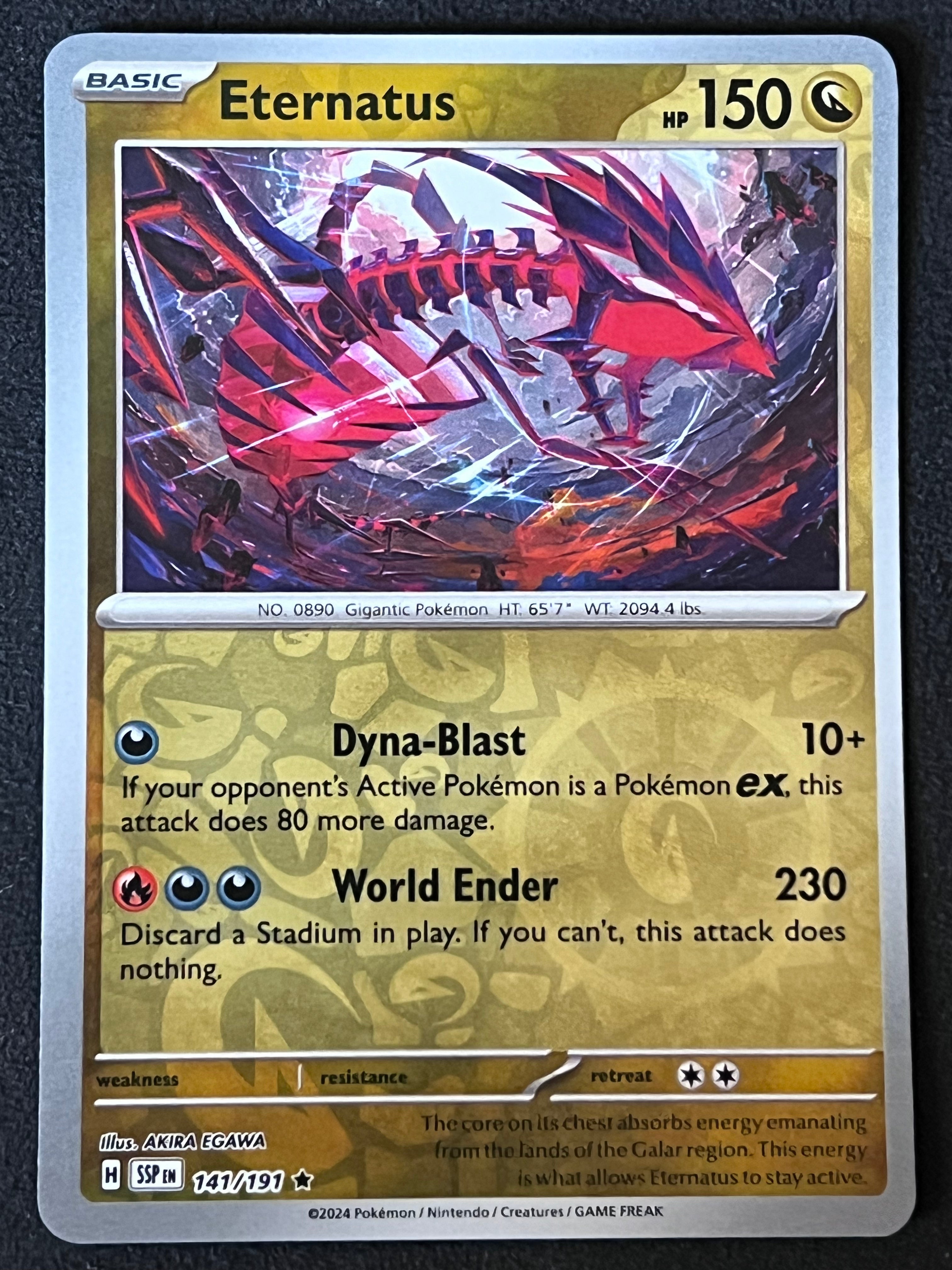 141/191 Eternatus - Pokmon Surging Sparks Rare Reverse Jarvvos 141/191 Eternatus - Pokmon Surging Sparks Rare Reverse Jarvvos