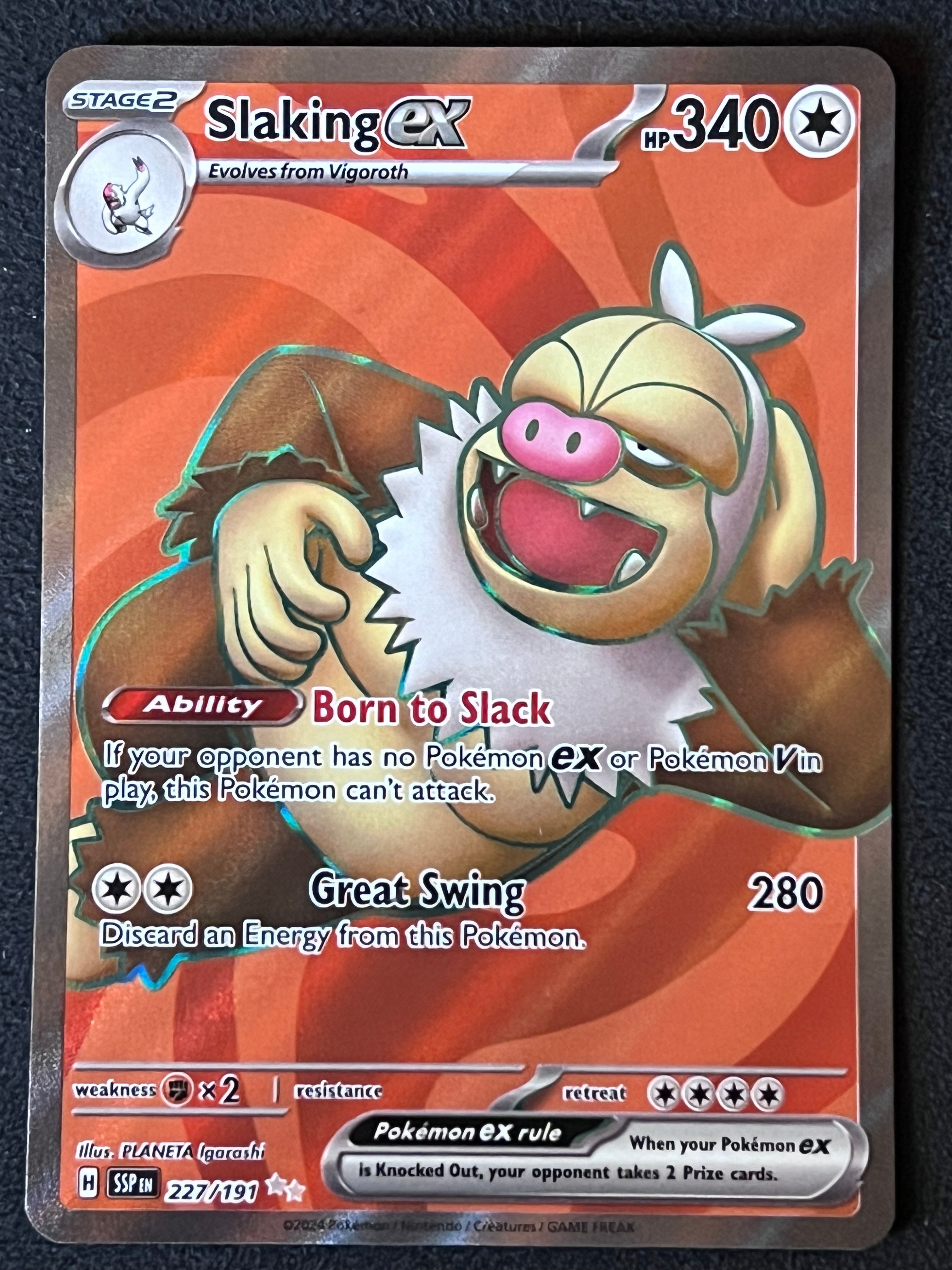 slaking pokemon card 227/191 Slaking Ex