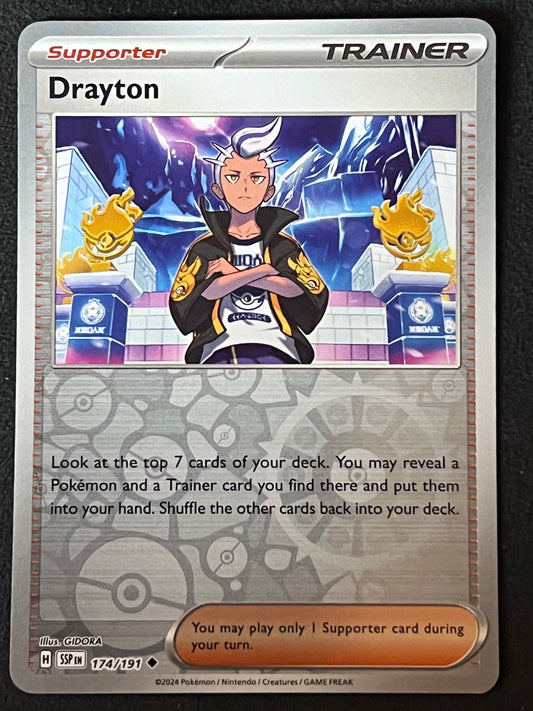174/191 Drayton - Pokémon Surging Sparks Uncommon Reverse