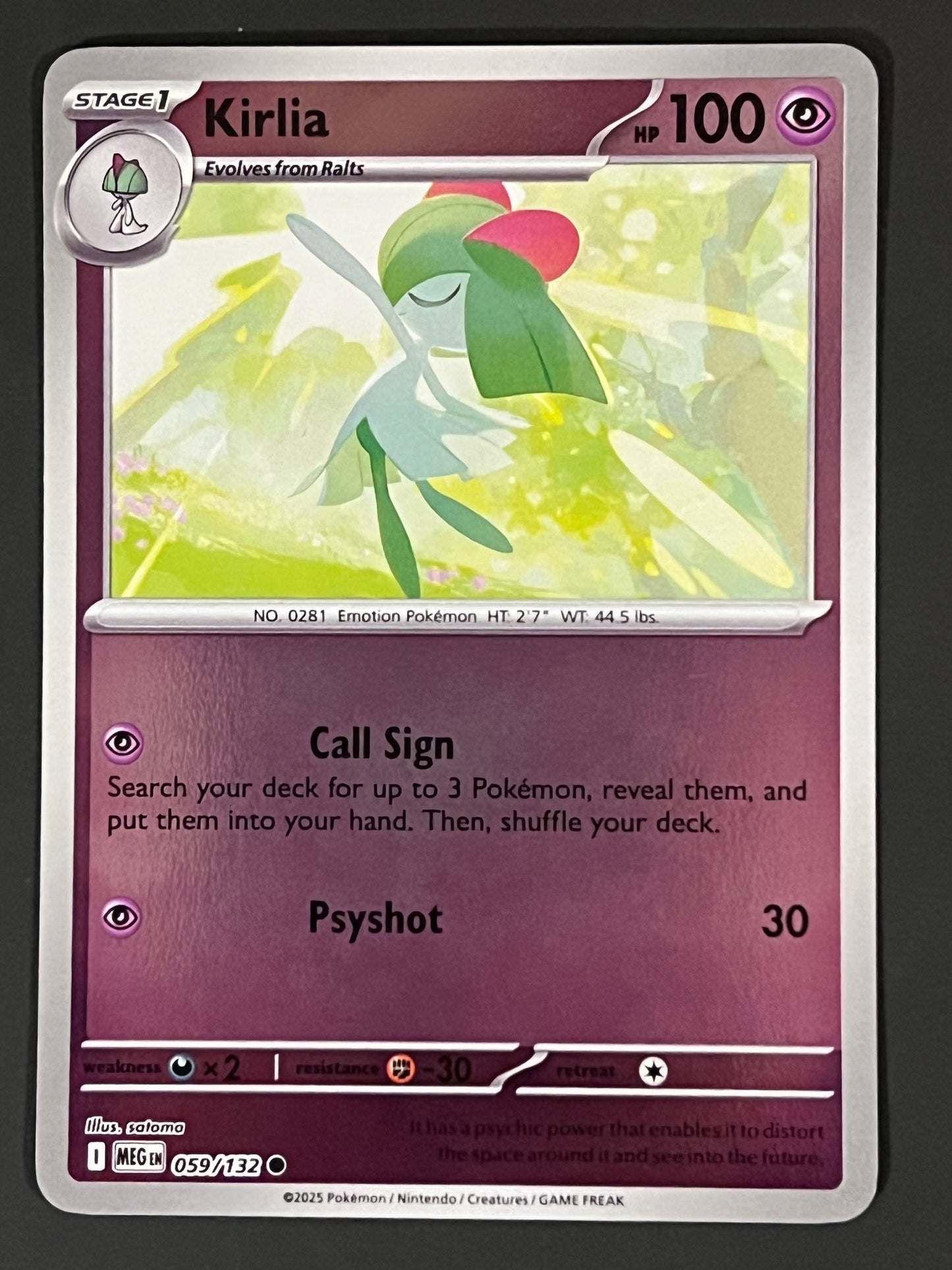 059/132 Kirlia - Pokémon Mega Evolution Base Common Reverse