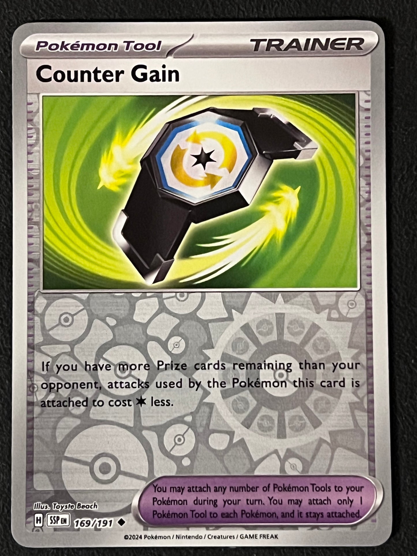 169/191 Counter Gain - Pokémon Surging Sparks Uncommon Reverse
