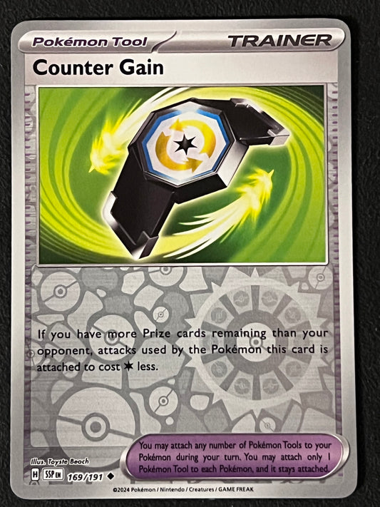 169/191 Counter Gain - Pokémon Surging Sparks Uncommon Reverse