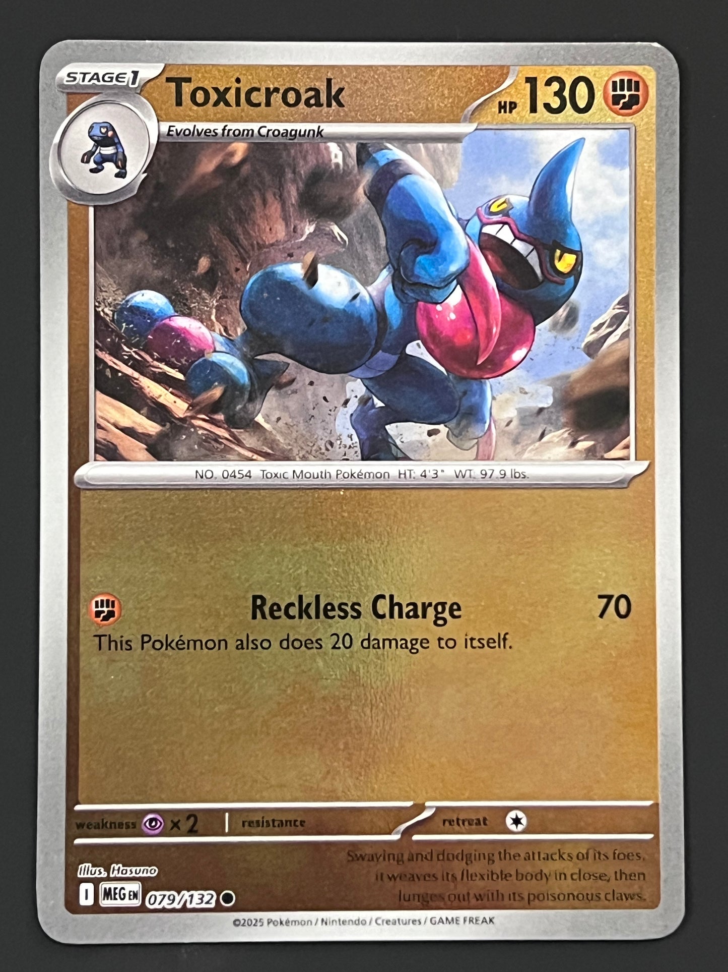 079/132 Toxicroak - Pokémon Mega Evolution Base Common Reverse