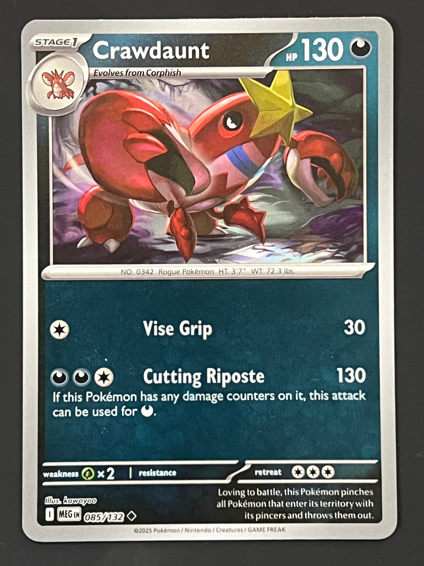 085/132 Crawdaunt - Pokémon Mega Evolution Base Uncommon Reverse