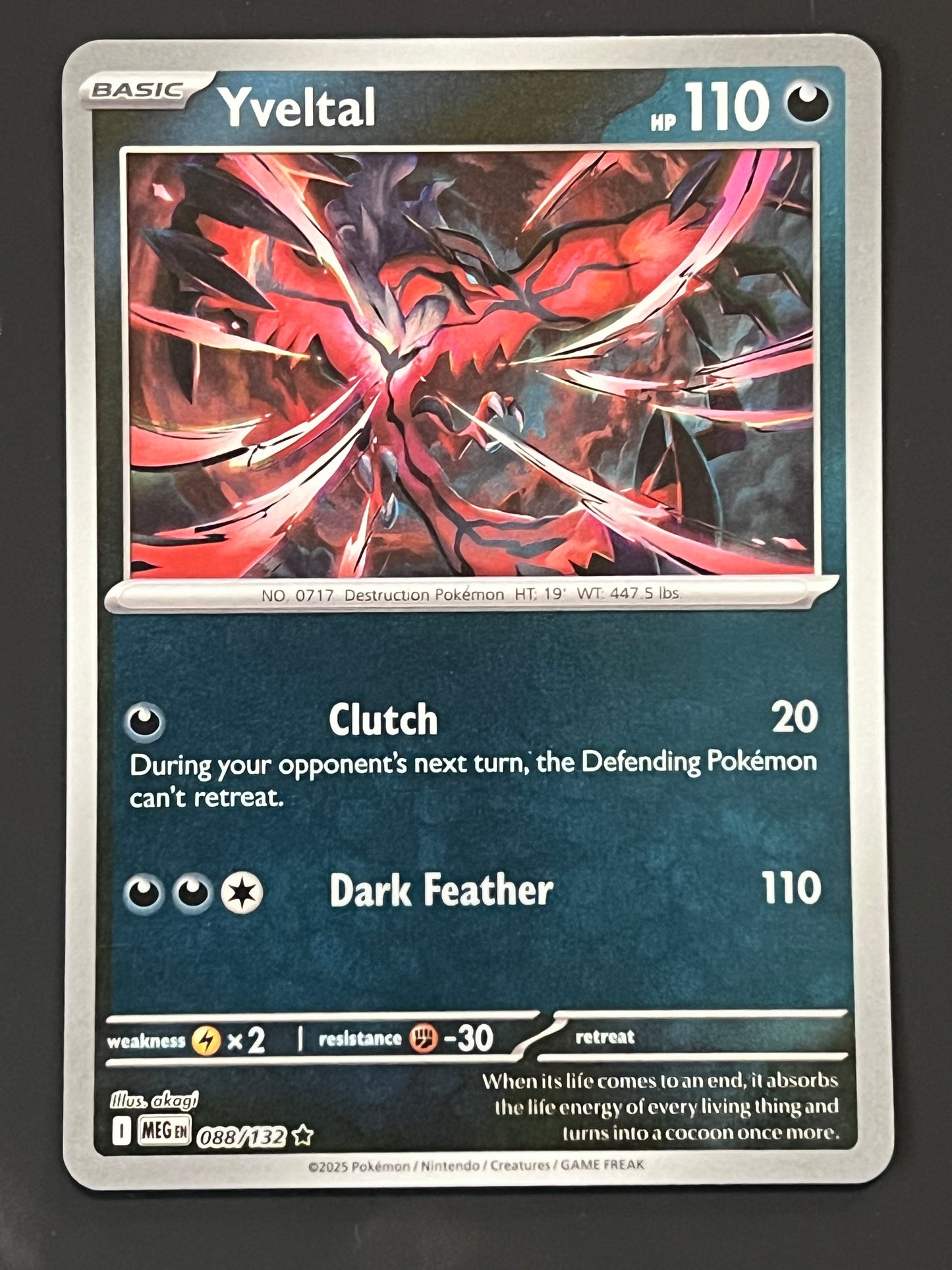 088/132 Yveltal - Pokémon Mega Evolution Base Rare Reverse