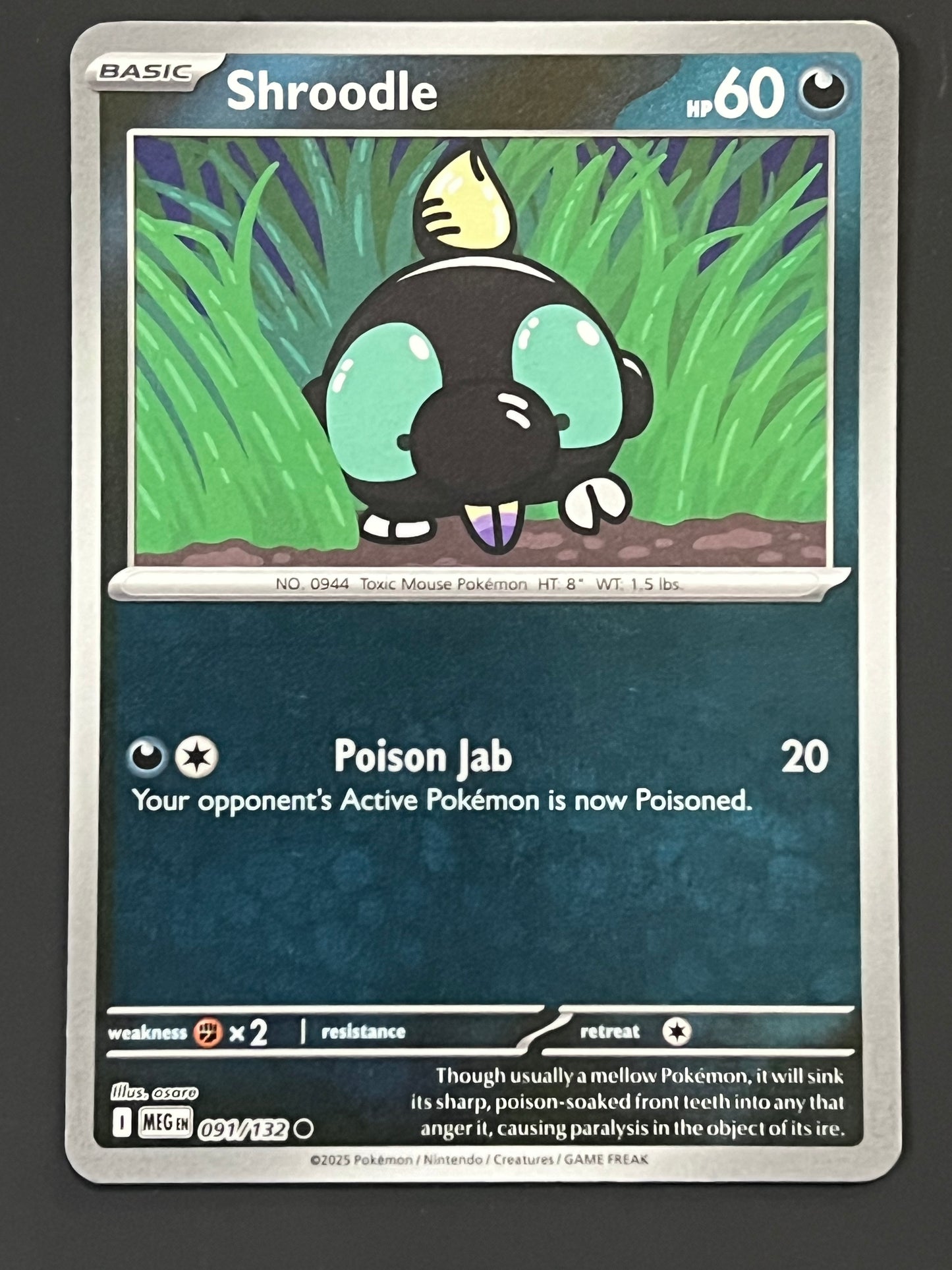 091/132 Shroodle - Pokémon Mega Evolution Base Common Reverse