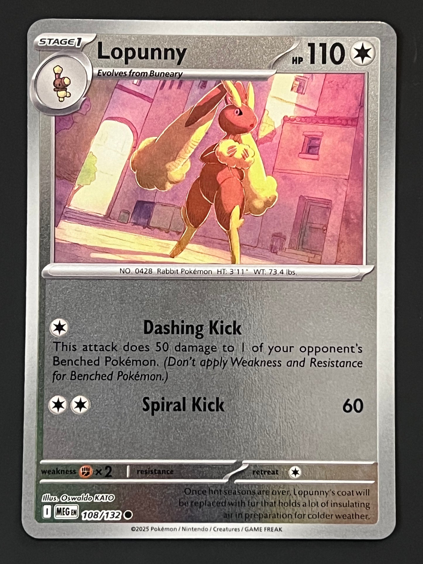108/132 Lopunny - Pokémon Mega Evolution Base Common Reverse