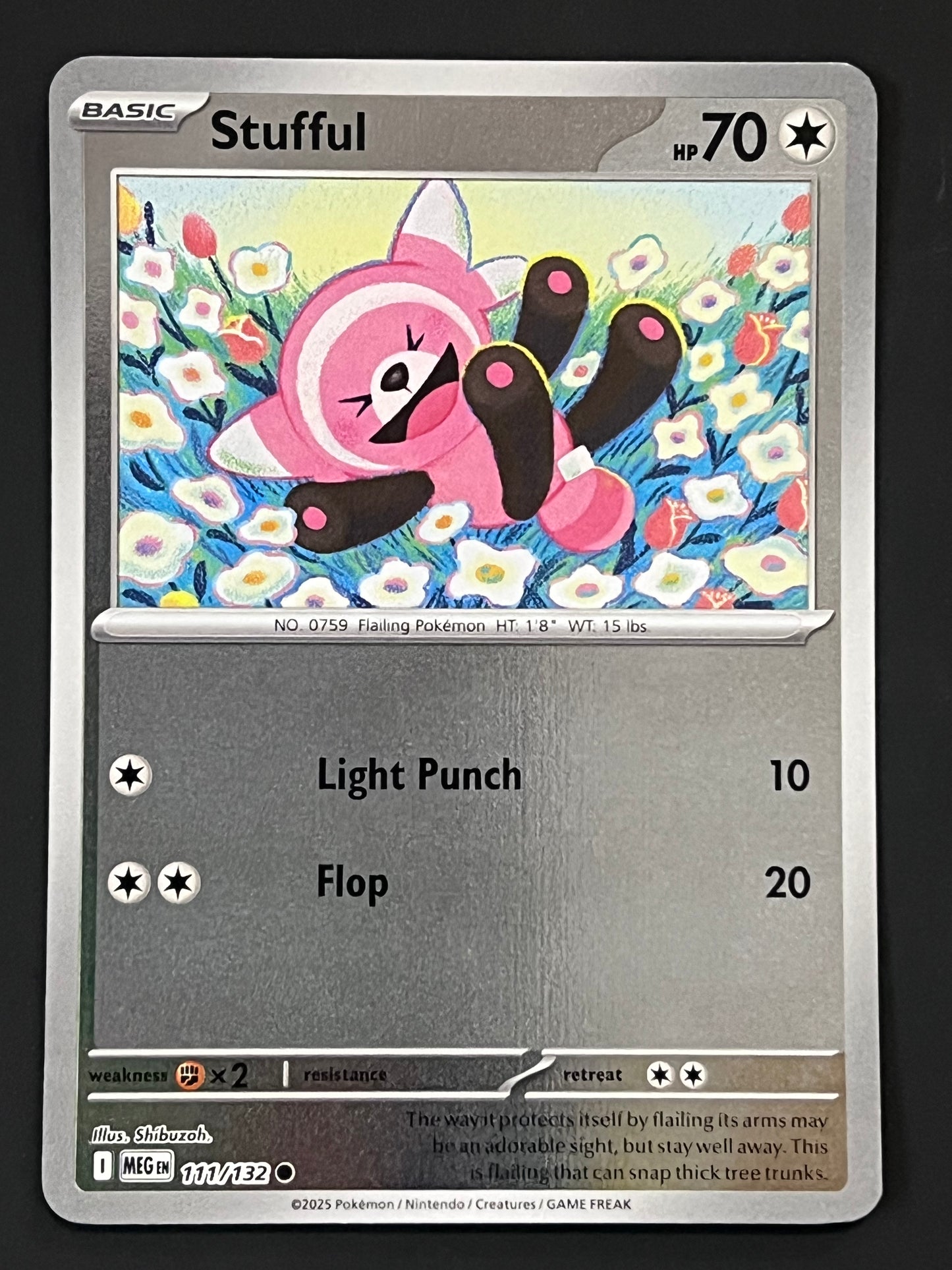 111/132 Stufful - Pokémon Mega Evolution Base Common Reverse