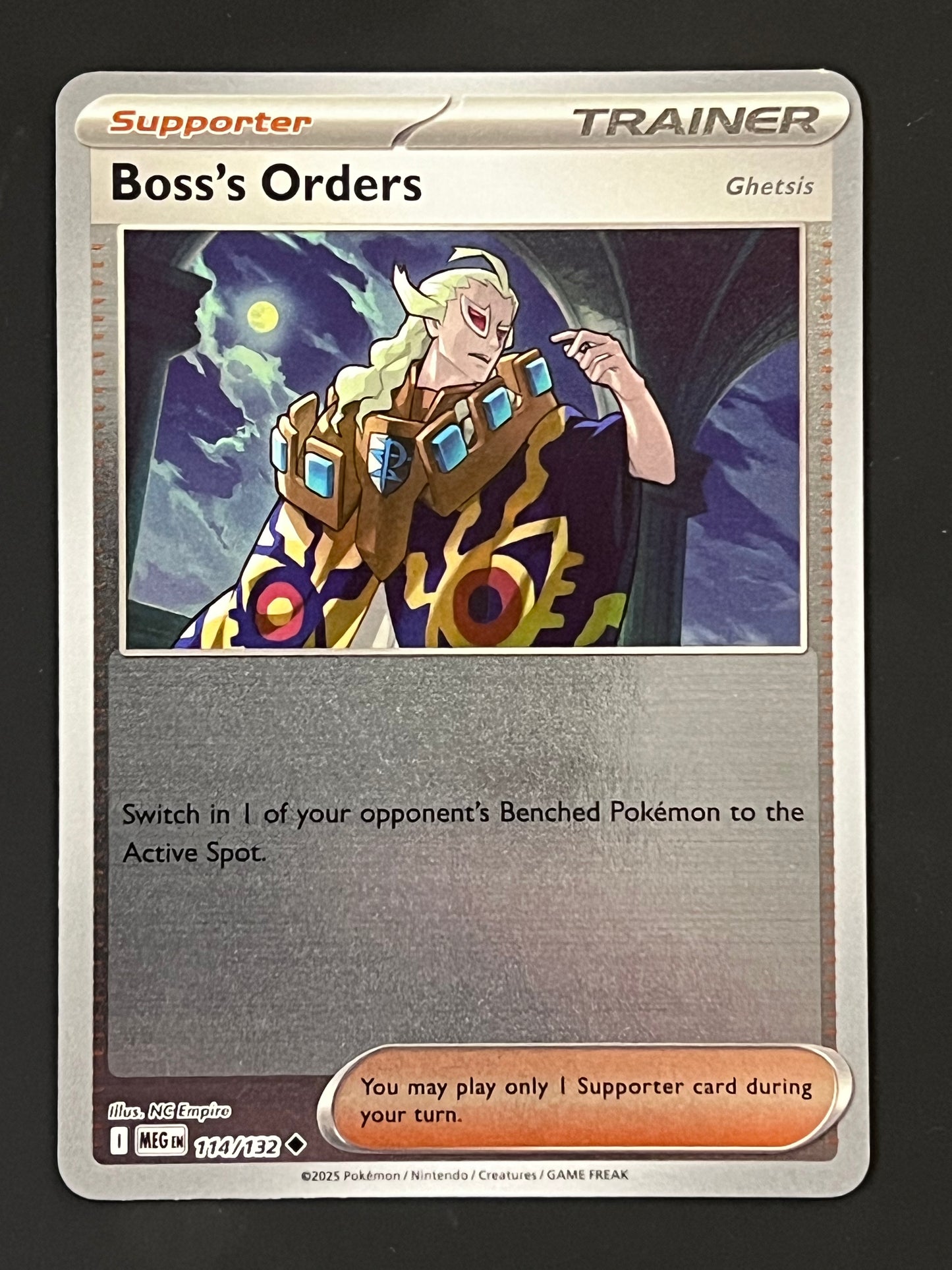 114/132 Boss’s Orders - Pokémon Mega Evolution Base Uncommon Reverse