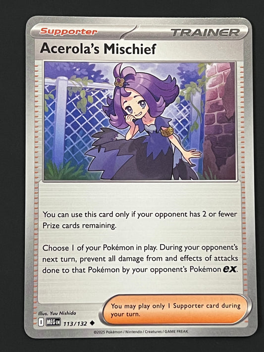 113/132 Acerola’s Mischief - Pokémon Mega Evolution Base Uncommon