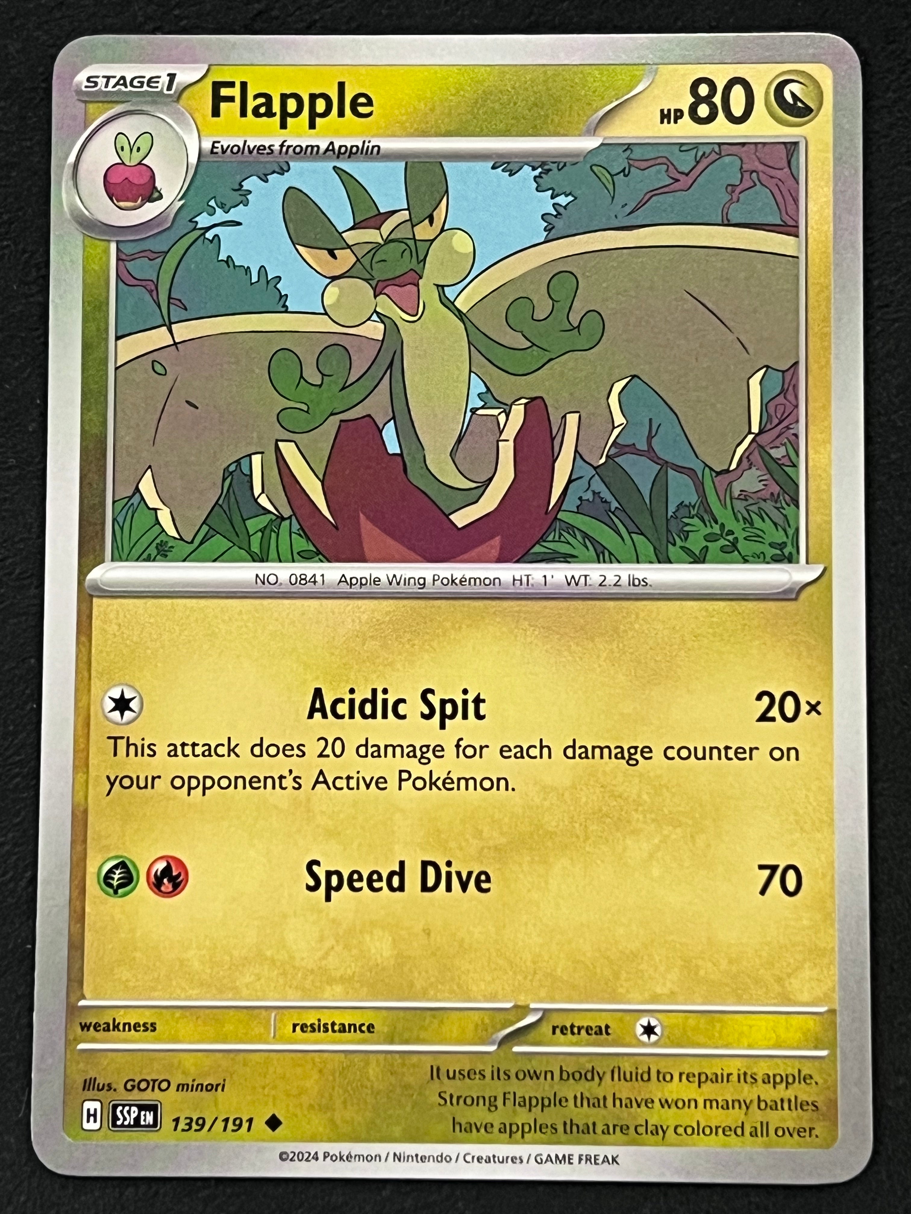 flapple pokemon card value 139/191 Flapple