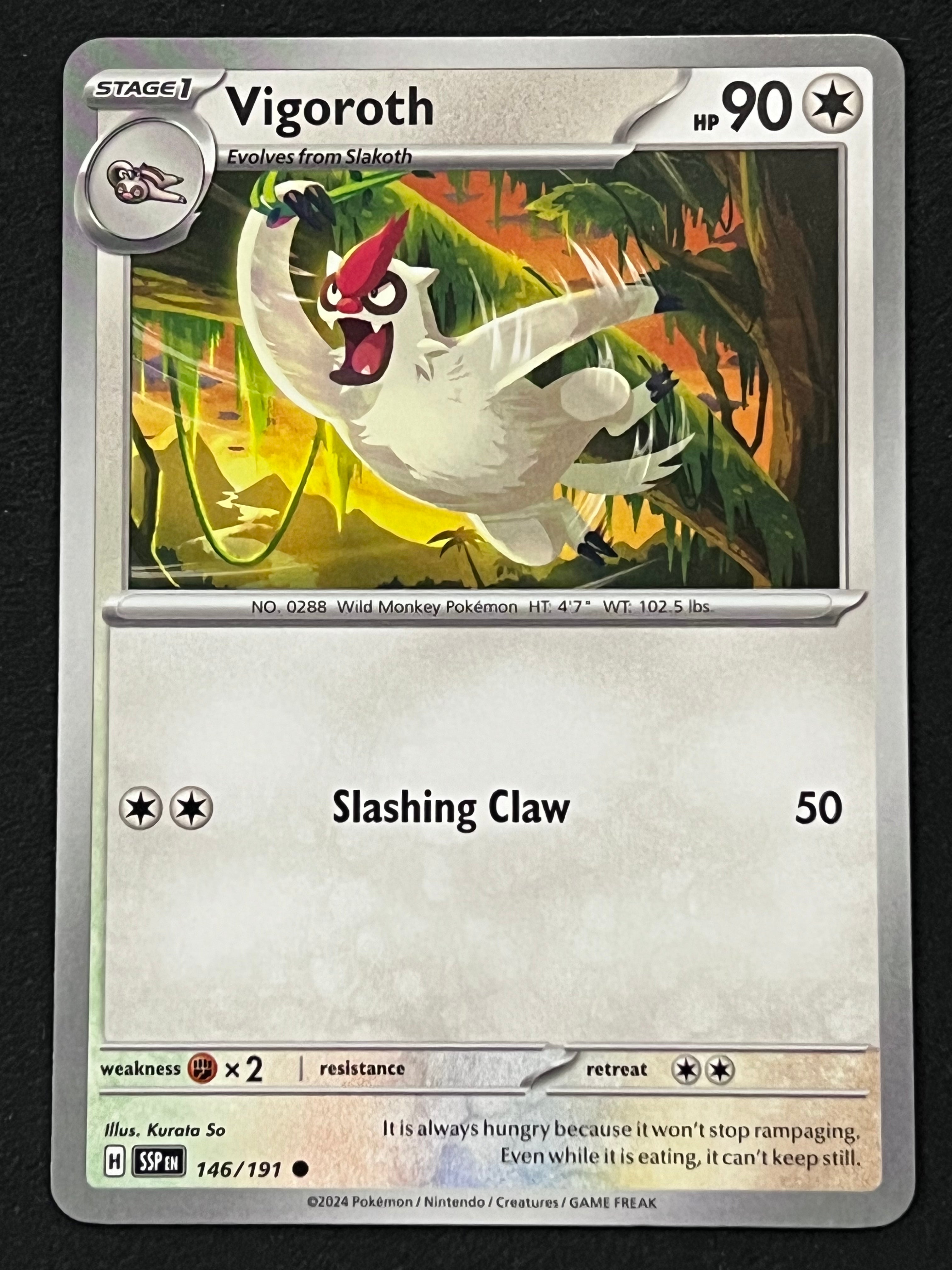 vigoroth pokemon card 146/191 Vigoroth