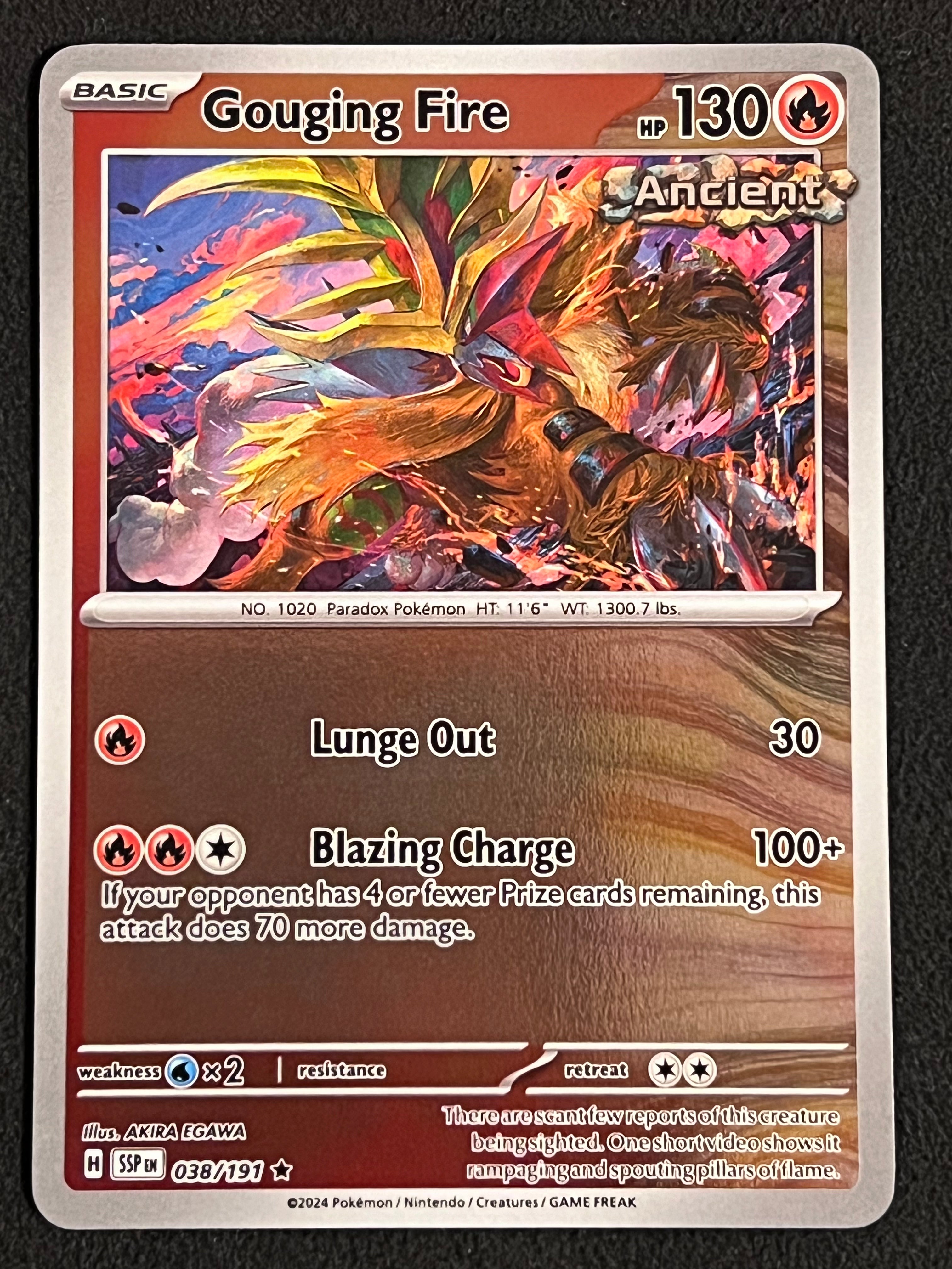 038/191 Gouging Fire - Pokmon Surging Sparks Rare Reverse Jarvvos 038/191 Gouging Fire - Pokmon Surging Sparks Rare Reverse Jarvvos