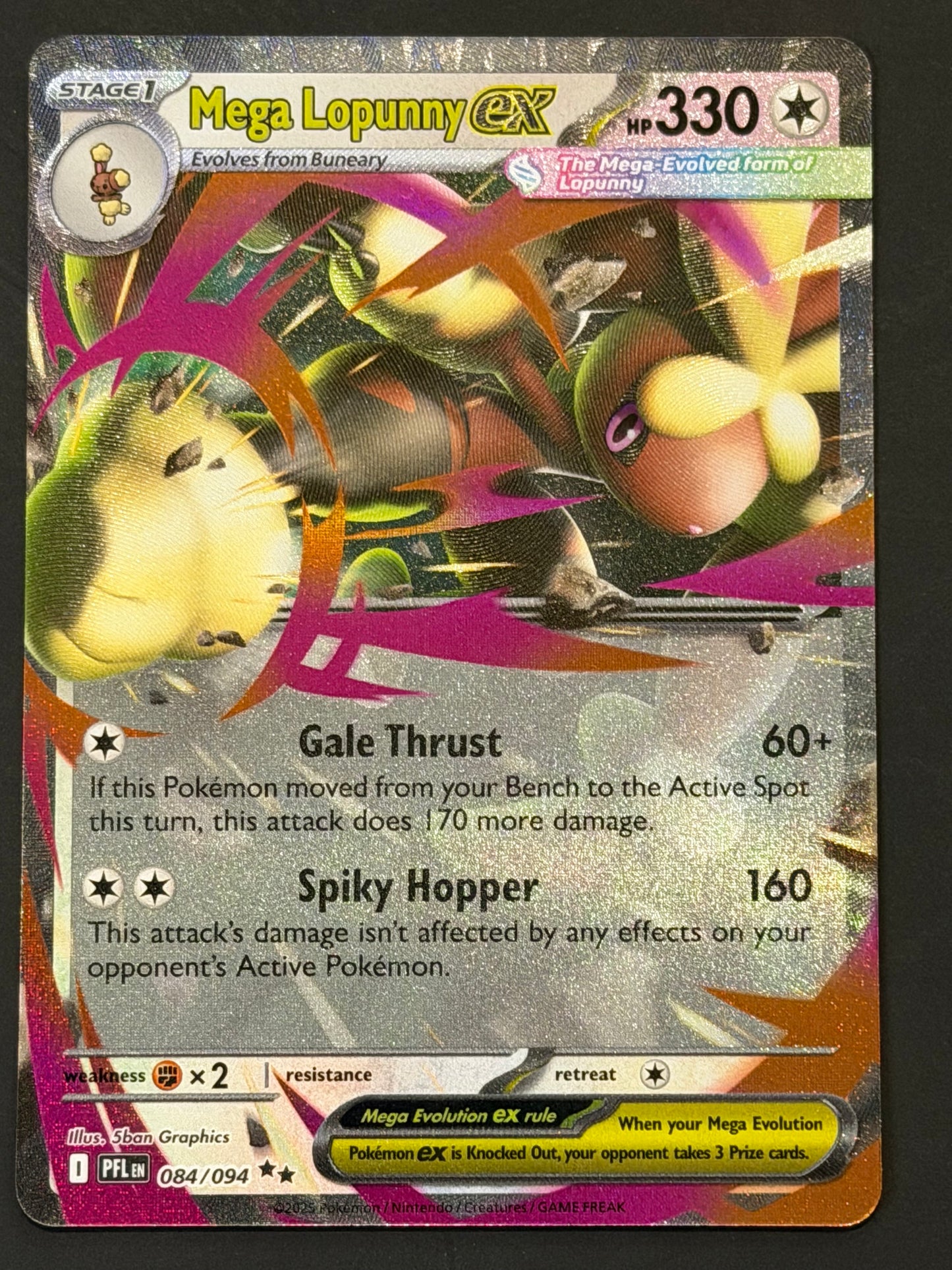 084/094 Mega Lopunny ex - Pokémon Phantasmal Flames Double Rare