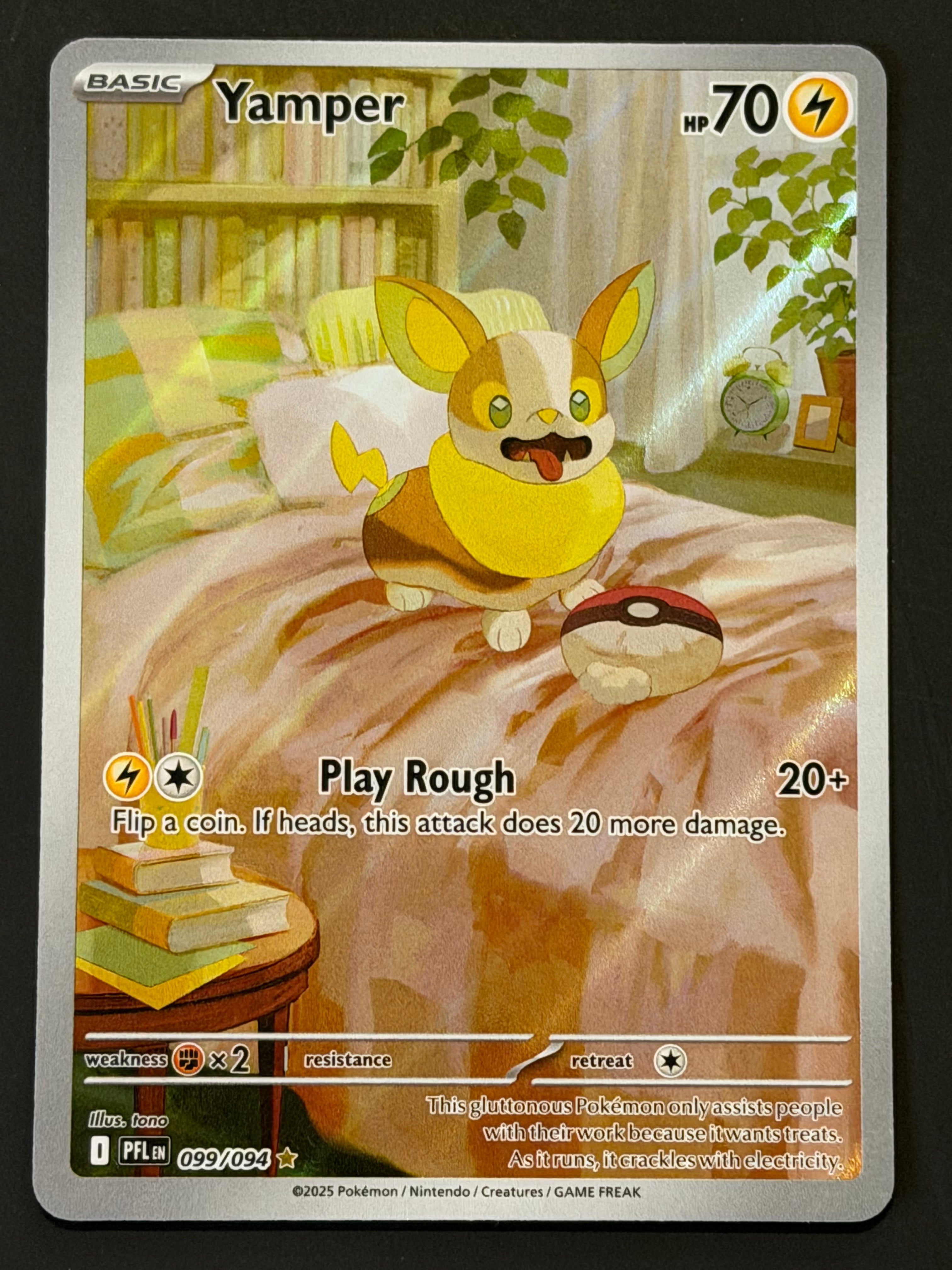 099/094 Yamper Pokémon Phantasmal Flames Illustration Rare Jarvvos