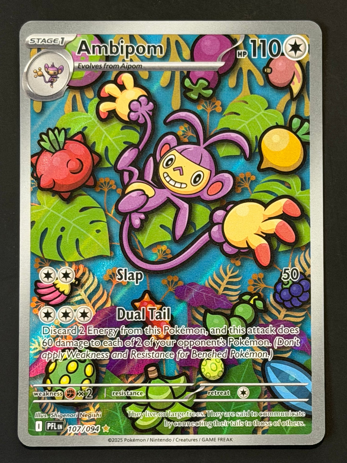 107/094 Ambipom - Pokémon Phantasmal Flames Illustration Rare