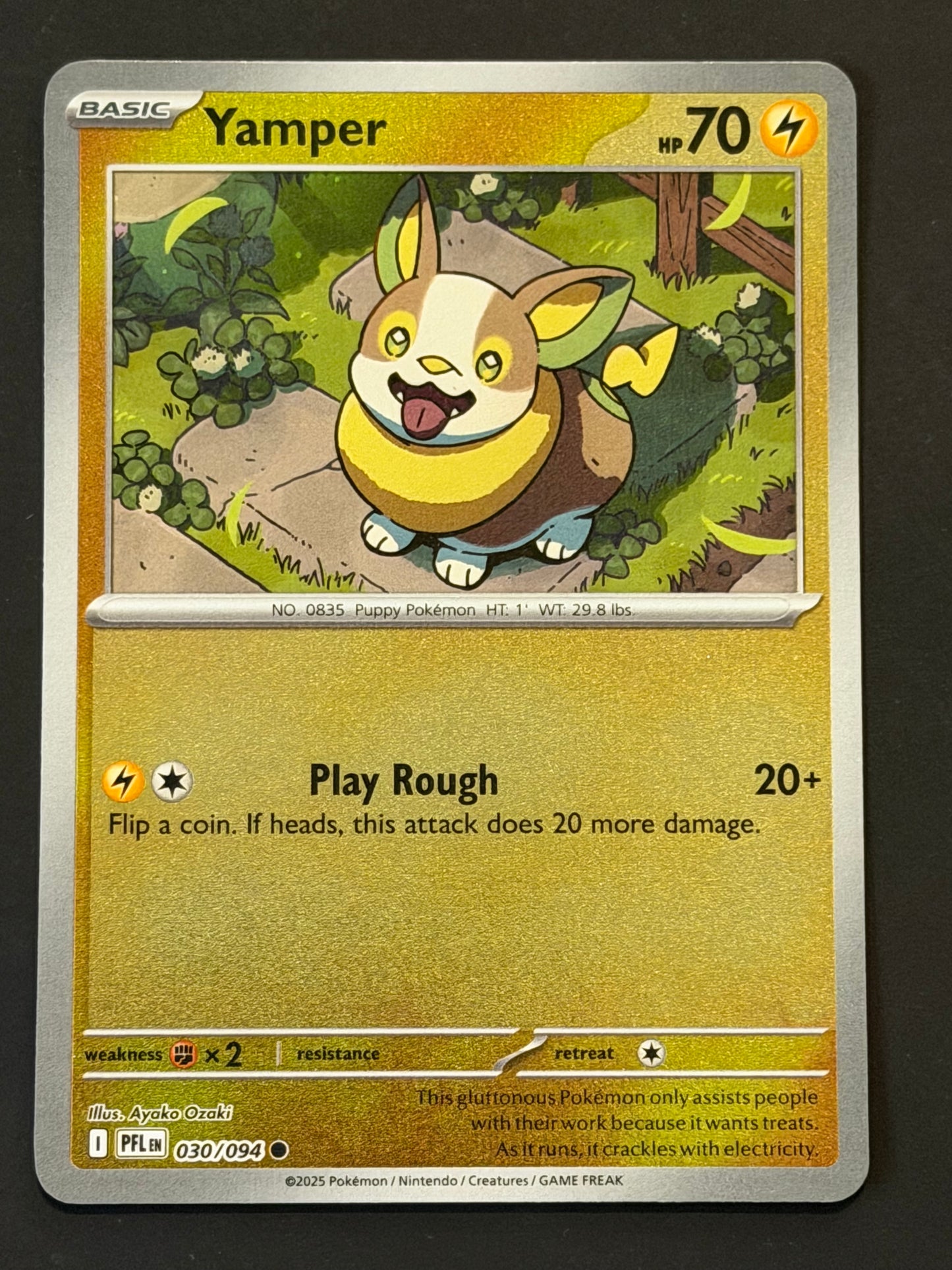 030/094 Yamper - Pokémon Phantasmal Flames Common Reverse