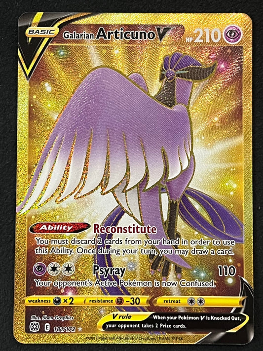 181/172 Galarian Articuno V - Brilliant Stars Gold Secret Rare