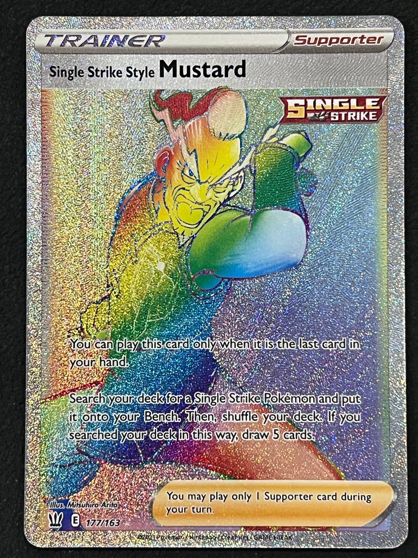 177/163 Single Strike Style Mustard - Pokémon Battle Styles Rainbow Secret Rare