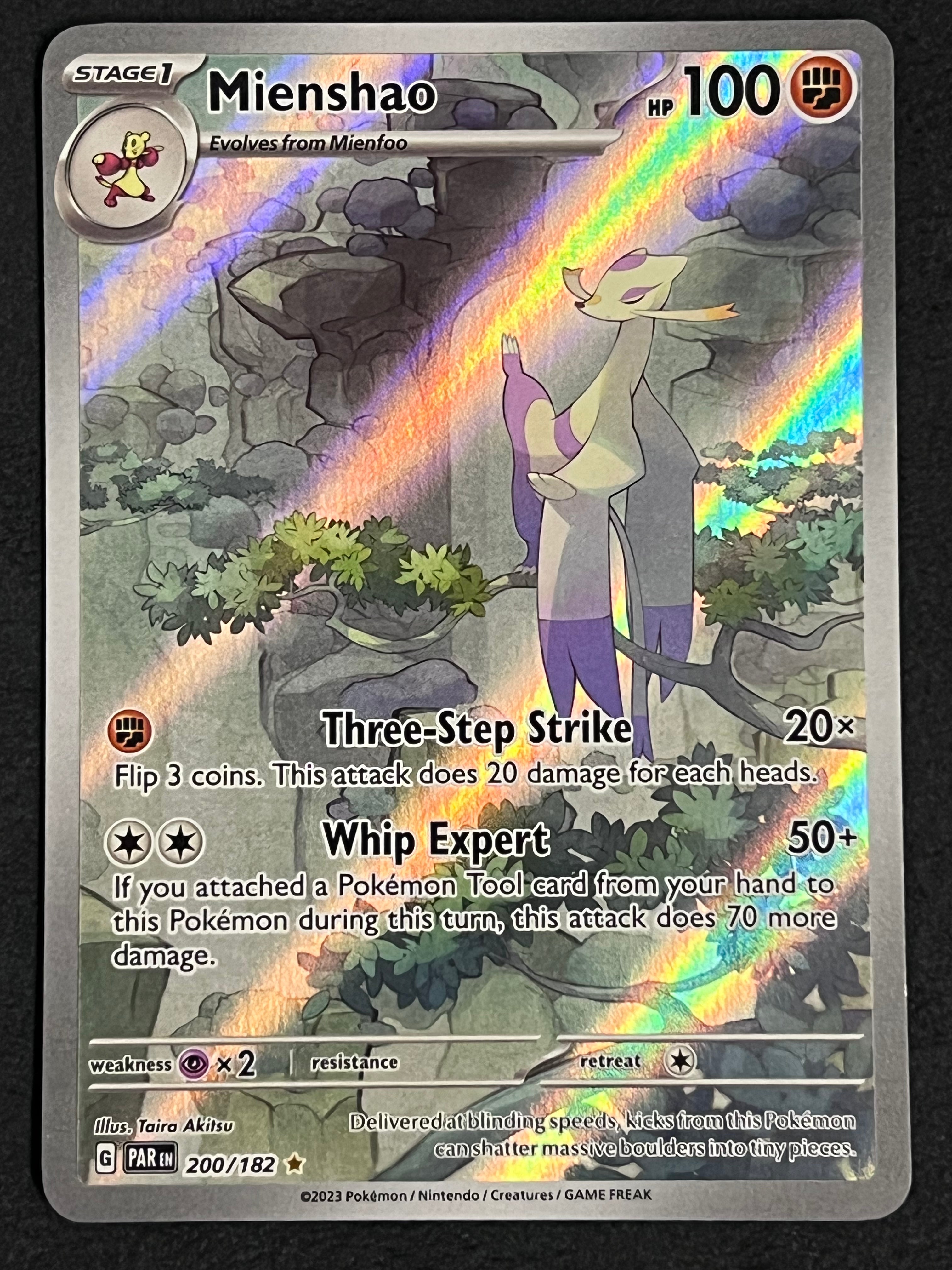 mienshao pokemon card 200/182 Mienshao