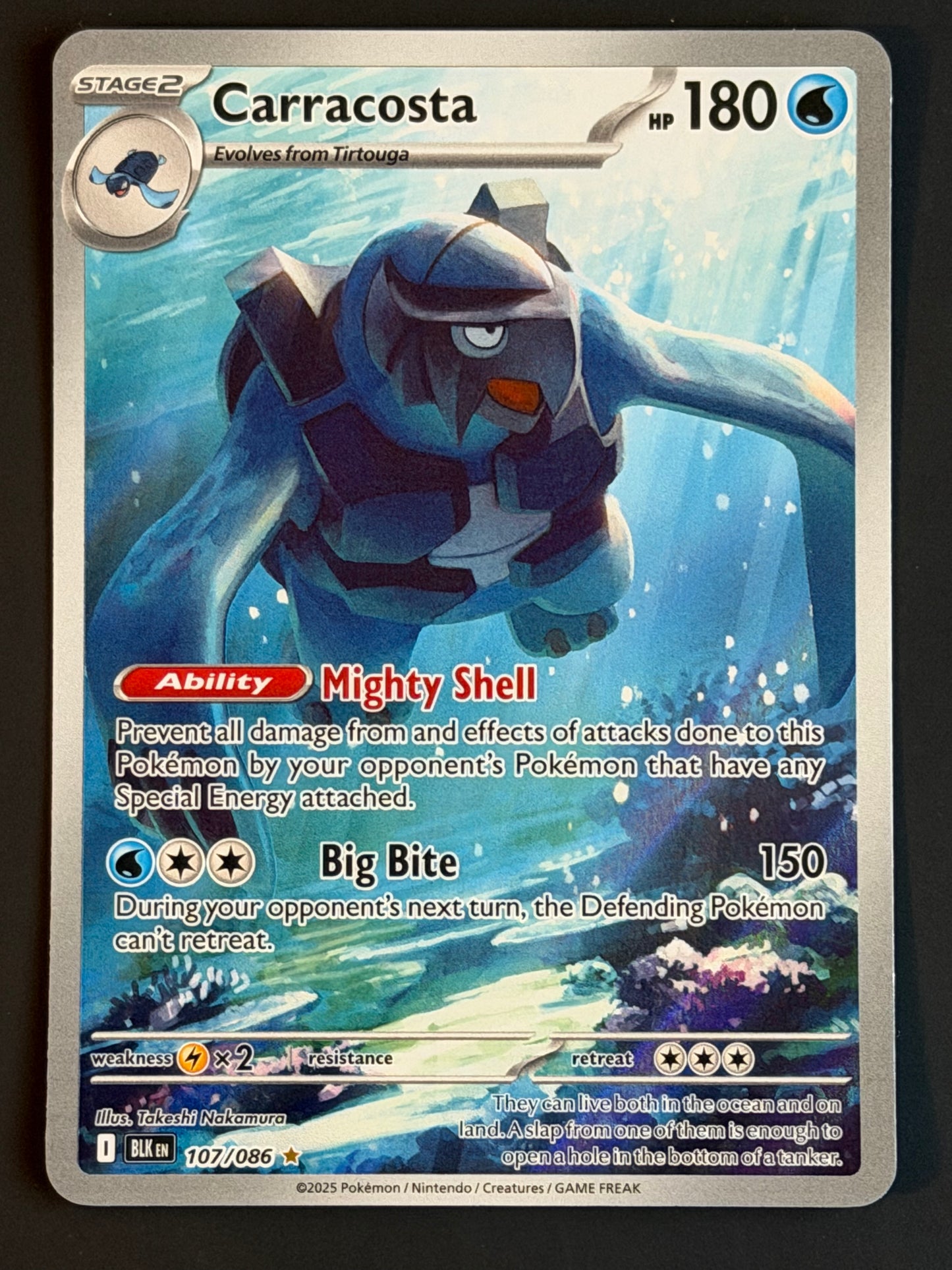 107/086 Carracosta - Pokémon Black Bolt Illustration Rare