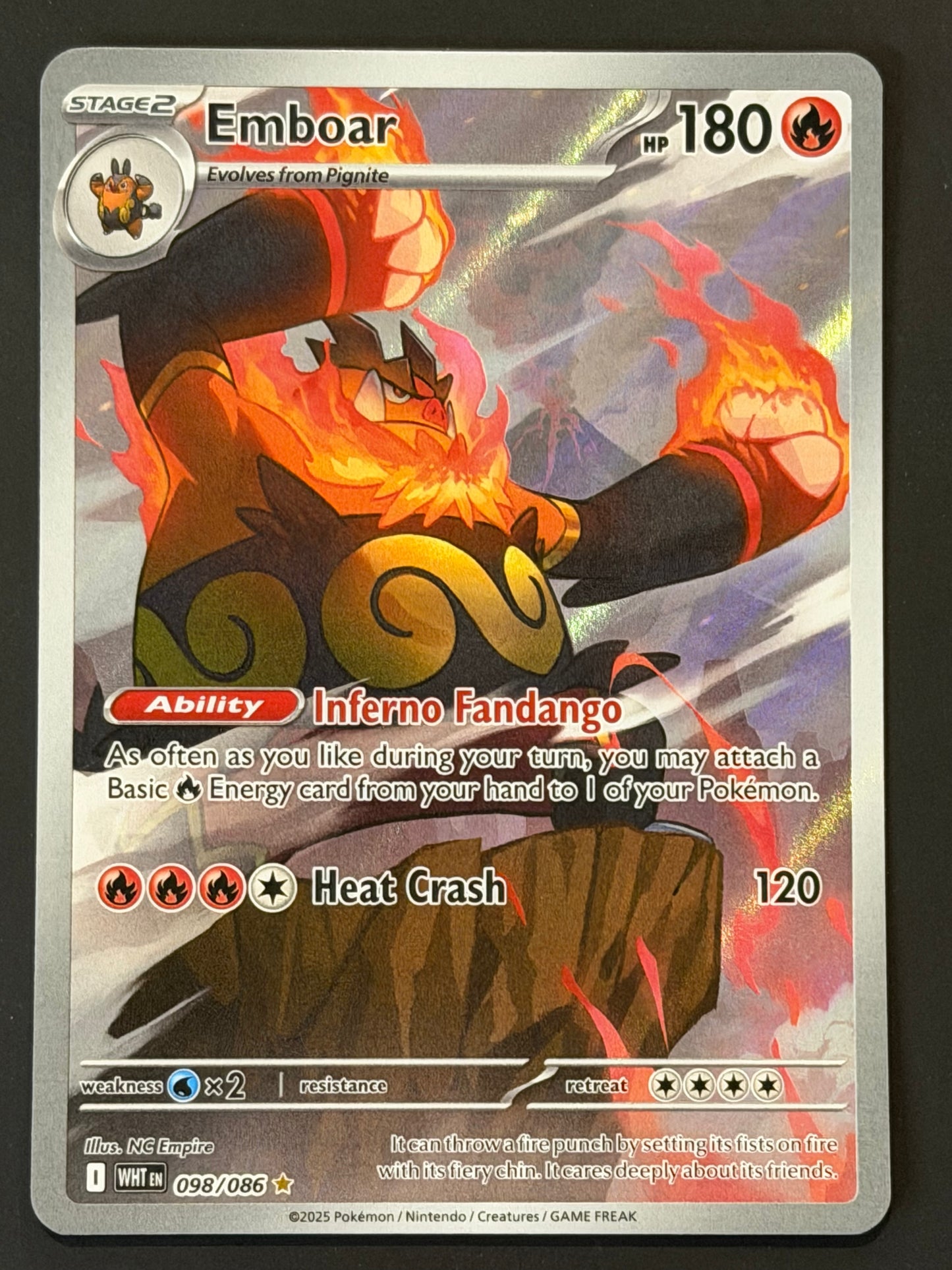 098/086 Emboar - Pokémon White Flare Illustration Rare