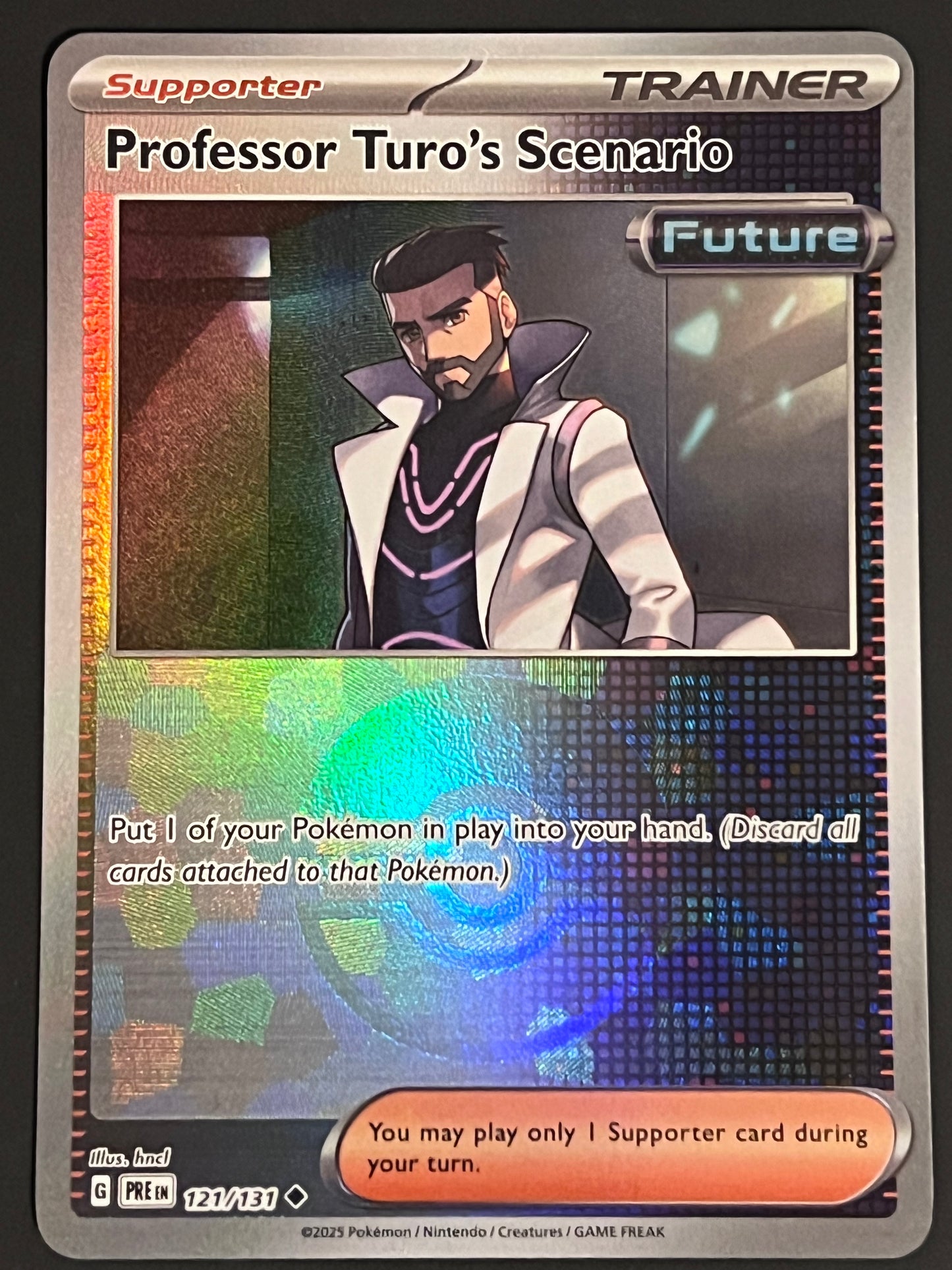 121/131 Professor Turo’s Scenario - Pokémon Prismatic Evolutions Uncommon Reverse POKEBALL