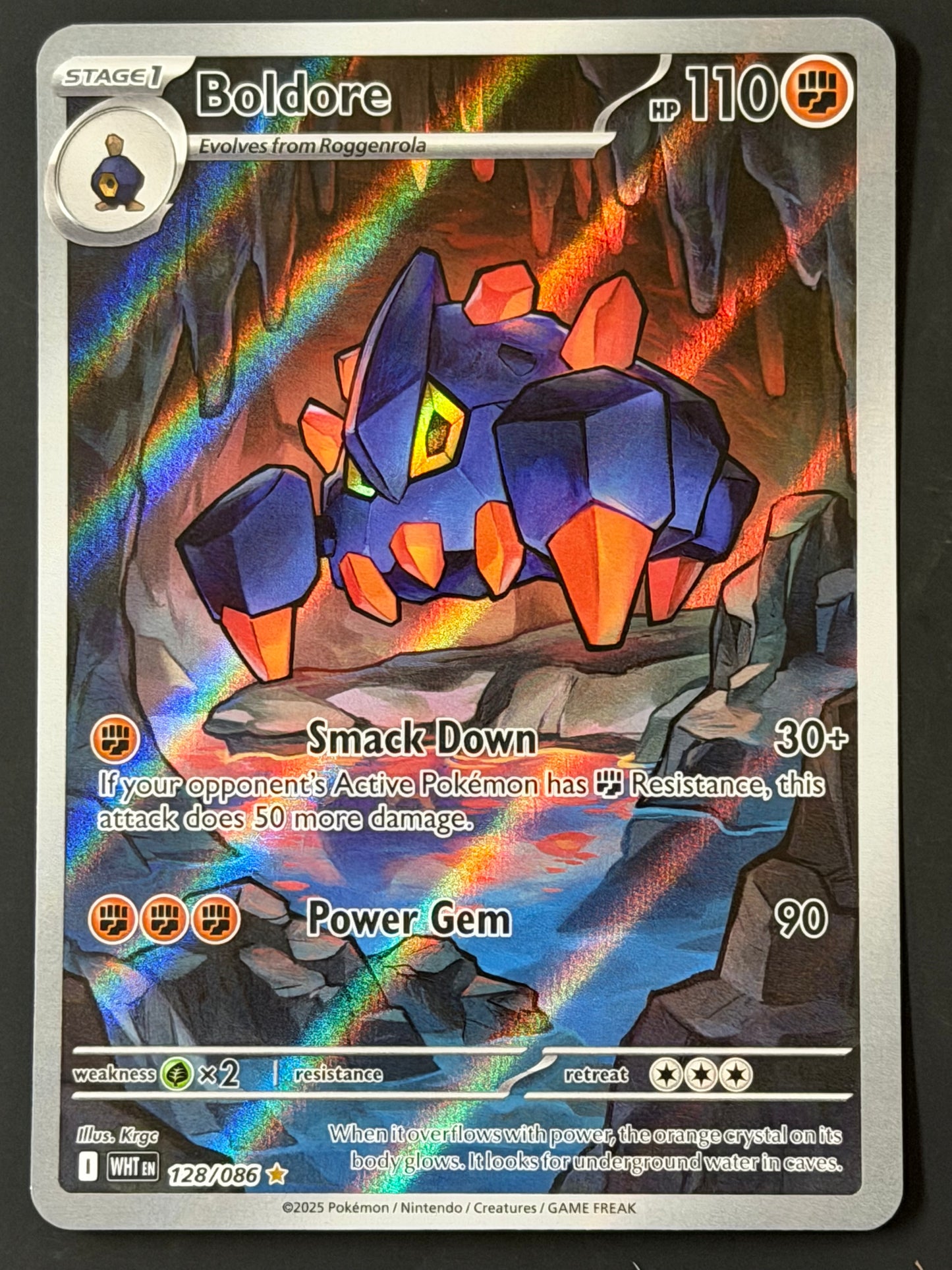 128/086 Boldore - Pokémon White Flare Illustration Rare