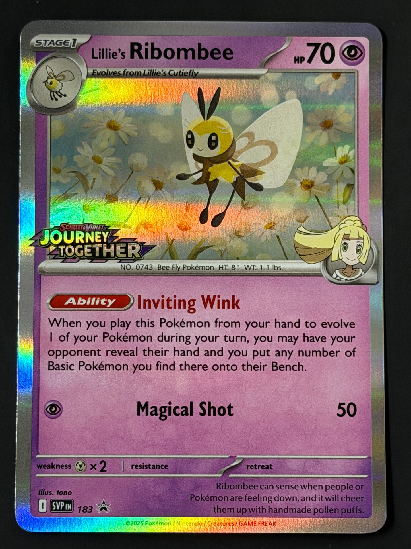 SVP183 Lillie’s Ribombee - Stamped Black Star Promo