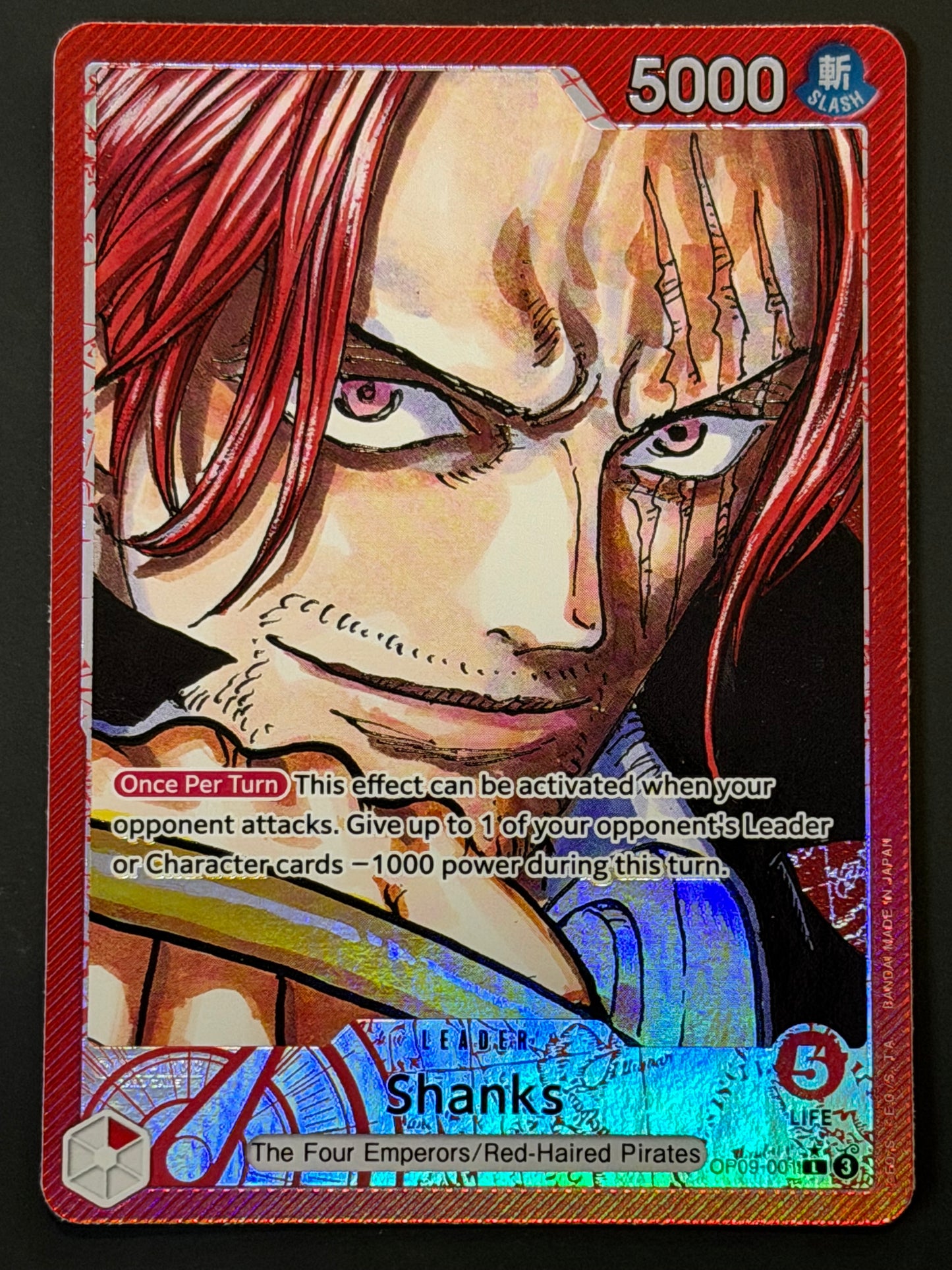 OP09-001 Shanks - Emperors in the New World Leader Alt Art