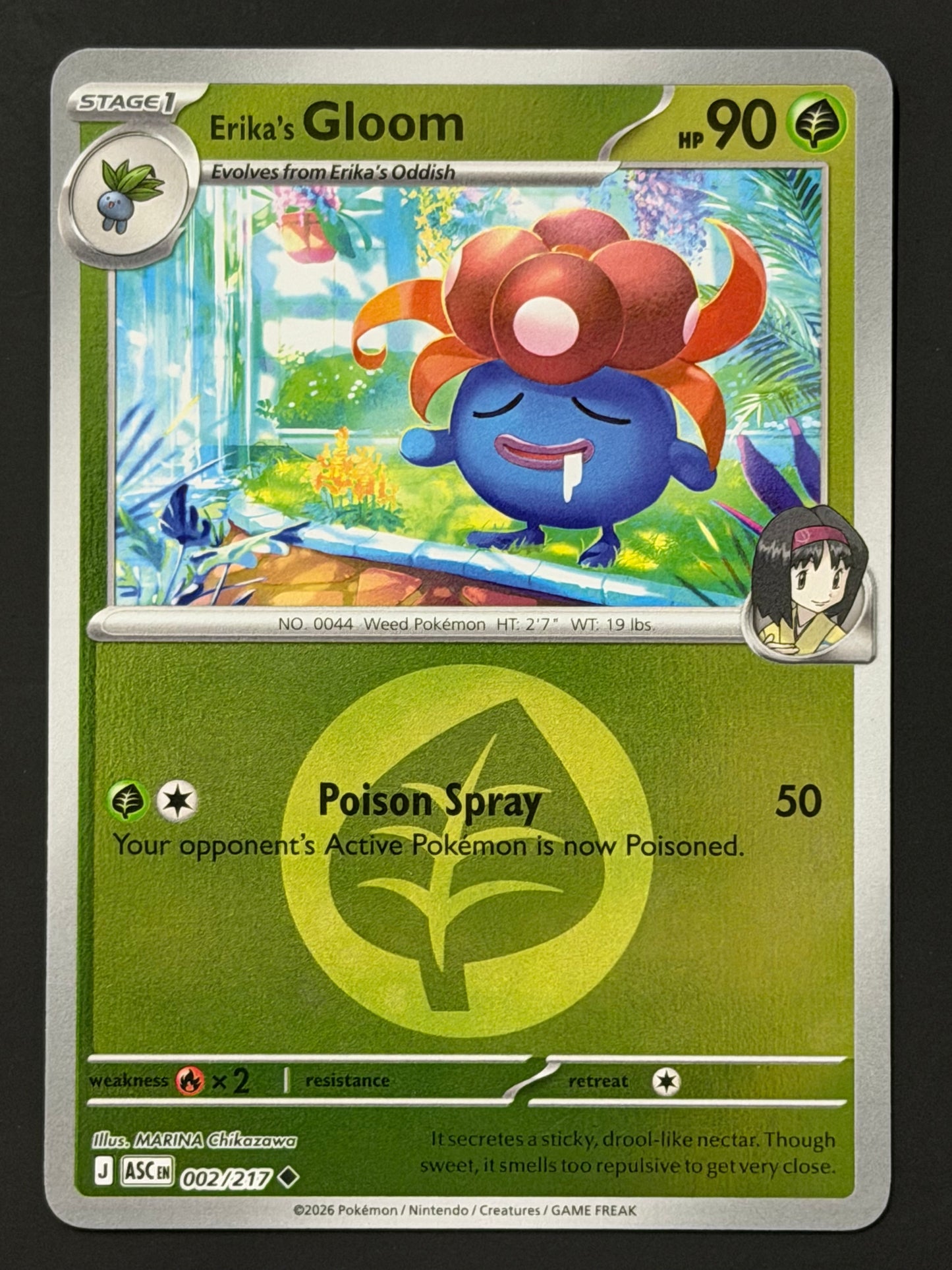 002/217 Erika’s Gloom - Pokémon Ascended Heroes Uncommon Reverse