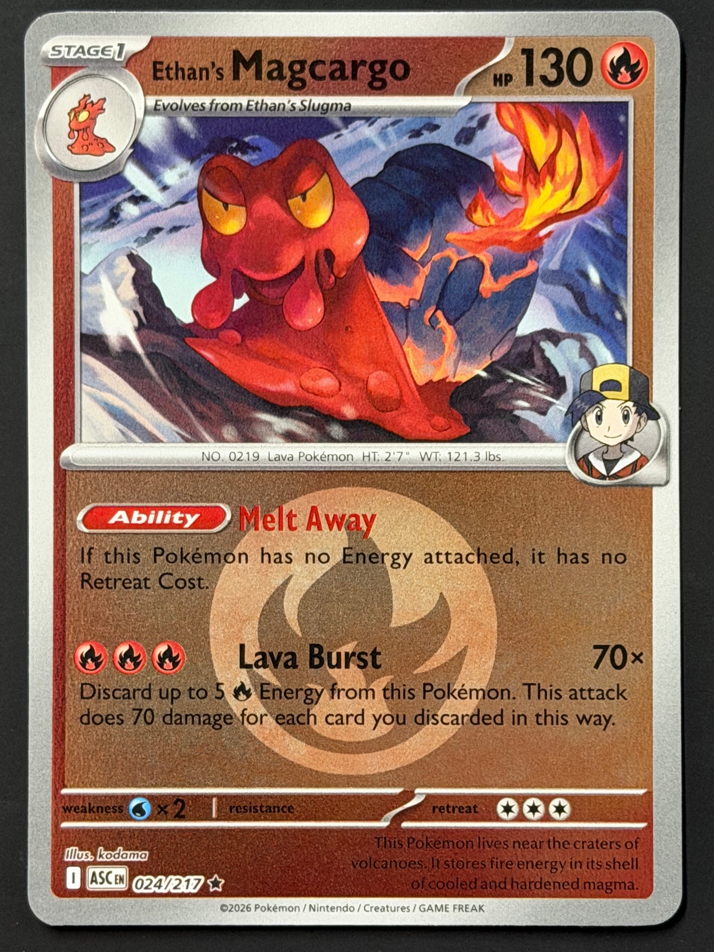 024/217 Ethan’s Magcargo - Pokémon Ascended Heroes Rare Reverse