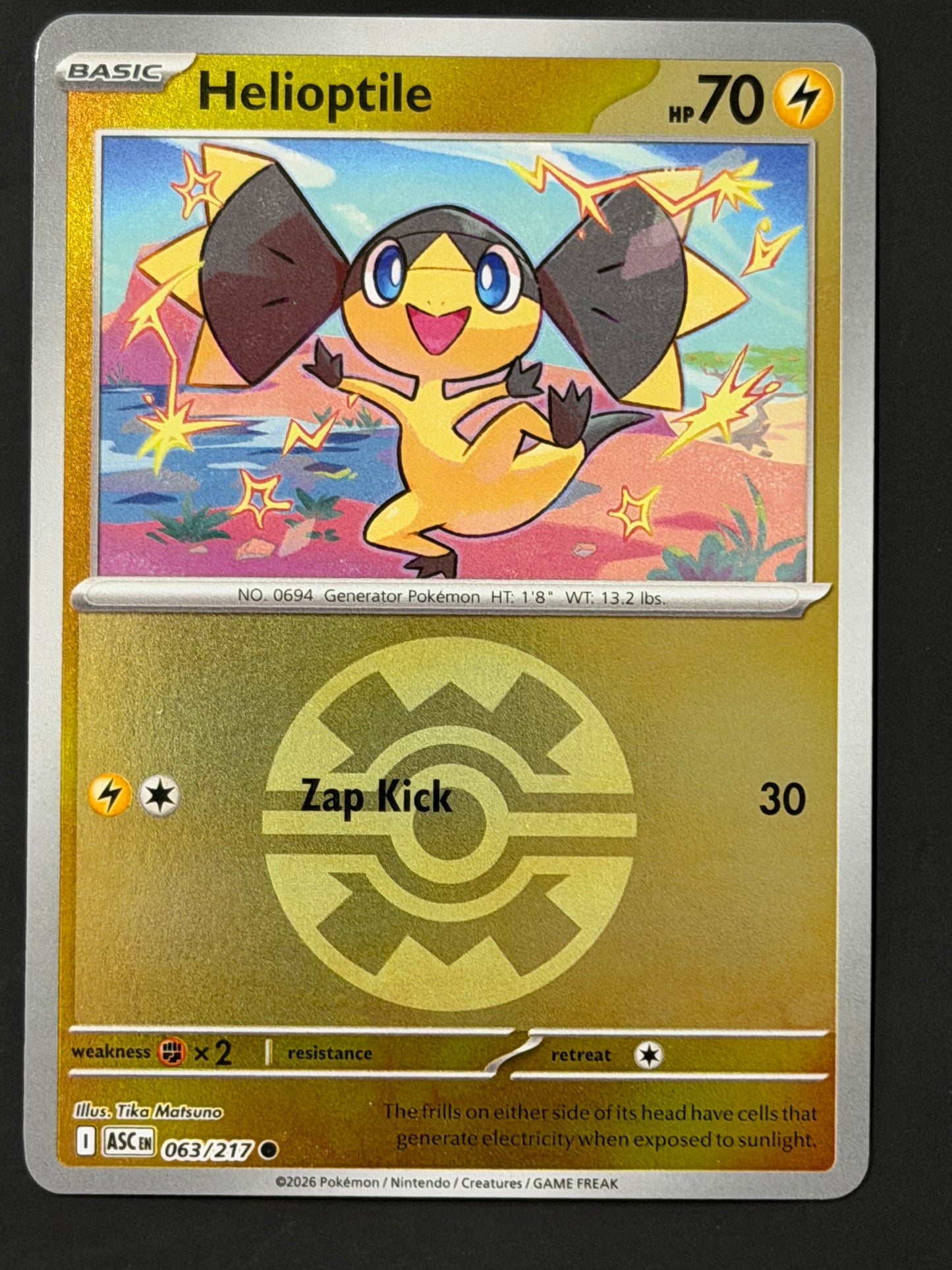 063/217 Helioptile - Pokémon Ascended Heroes Common Reverse QUICKBALL