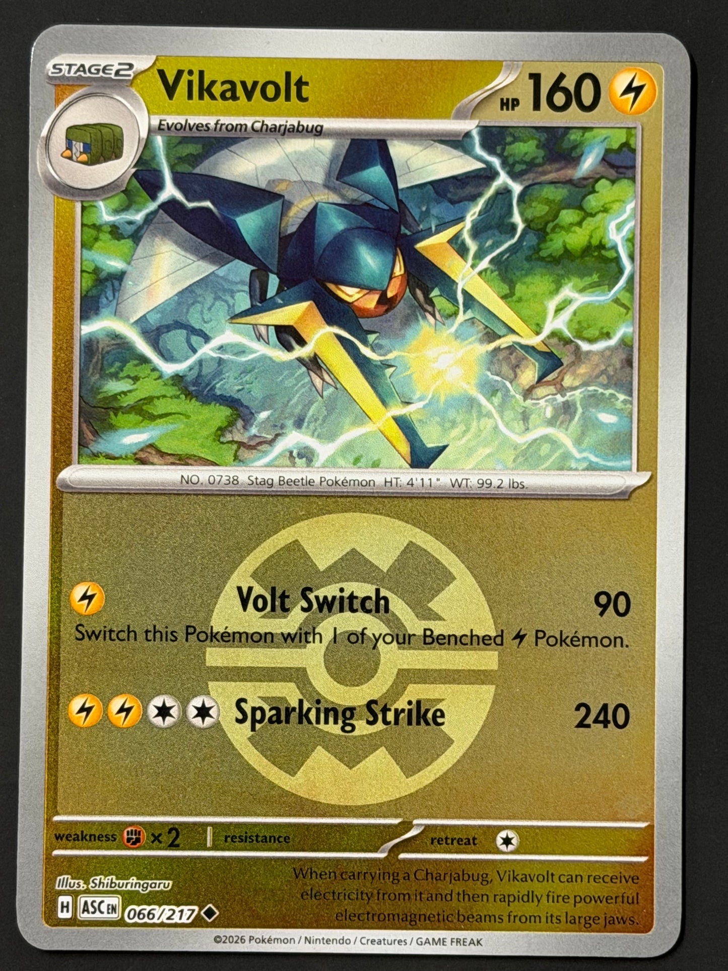 066/217 Vikavolt - Pokémon Ascended Heroes Uncommon Reverse QUICKBALL