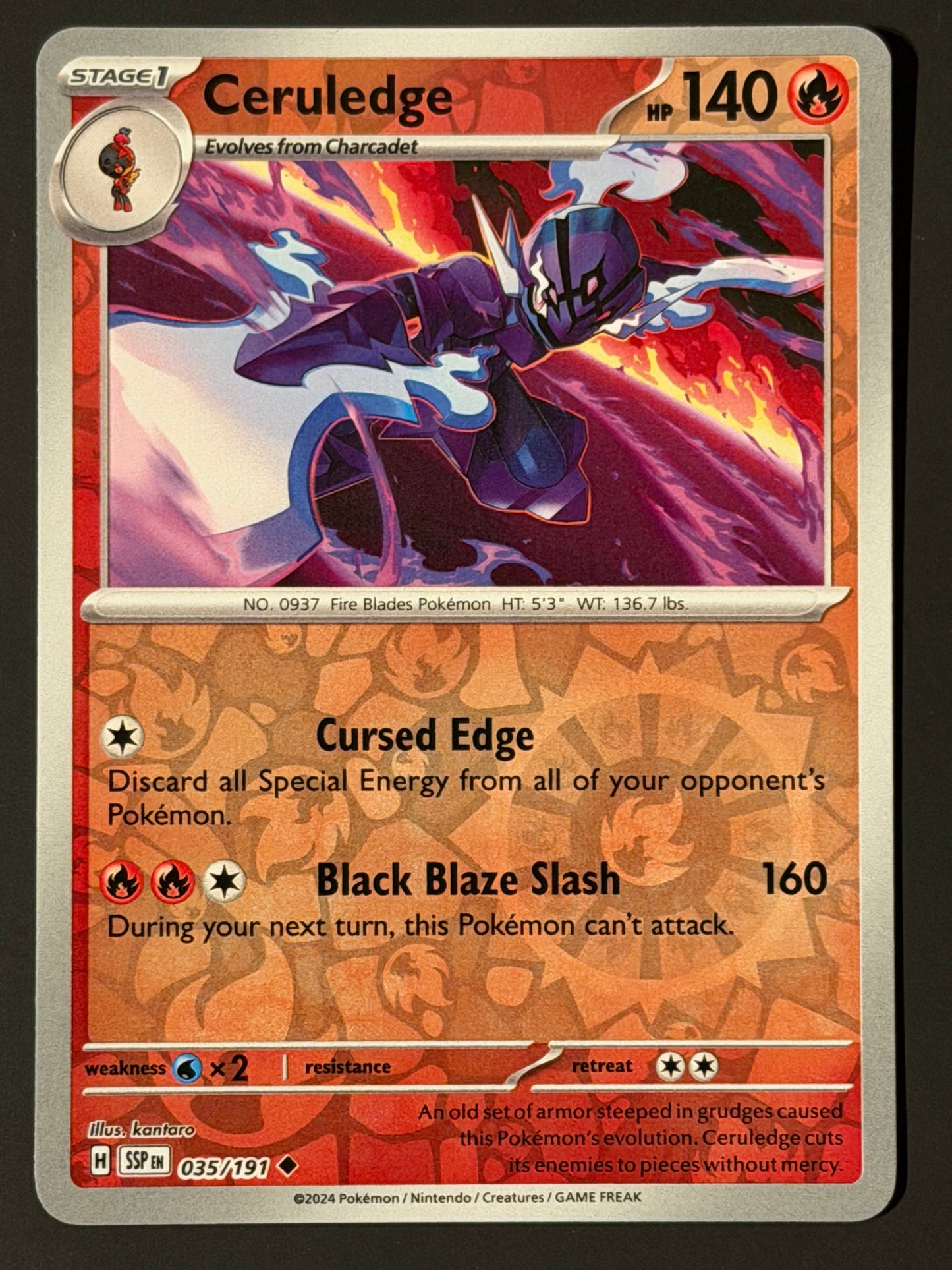035/191 Ceruledge - Pokémon Surging Sparks Uncommon Reverse