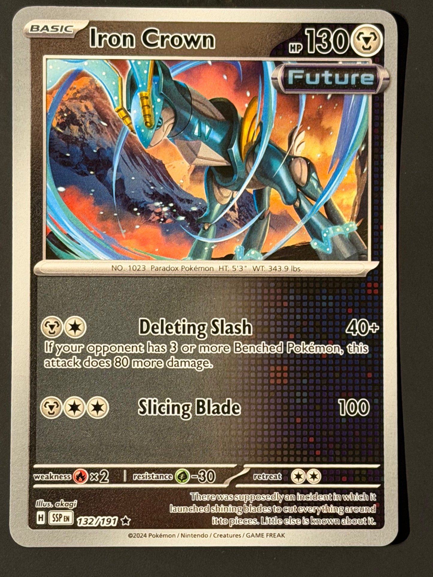 132/191 Iron Crown - Pokémon Surging Sparks Rare Reverse