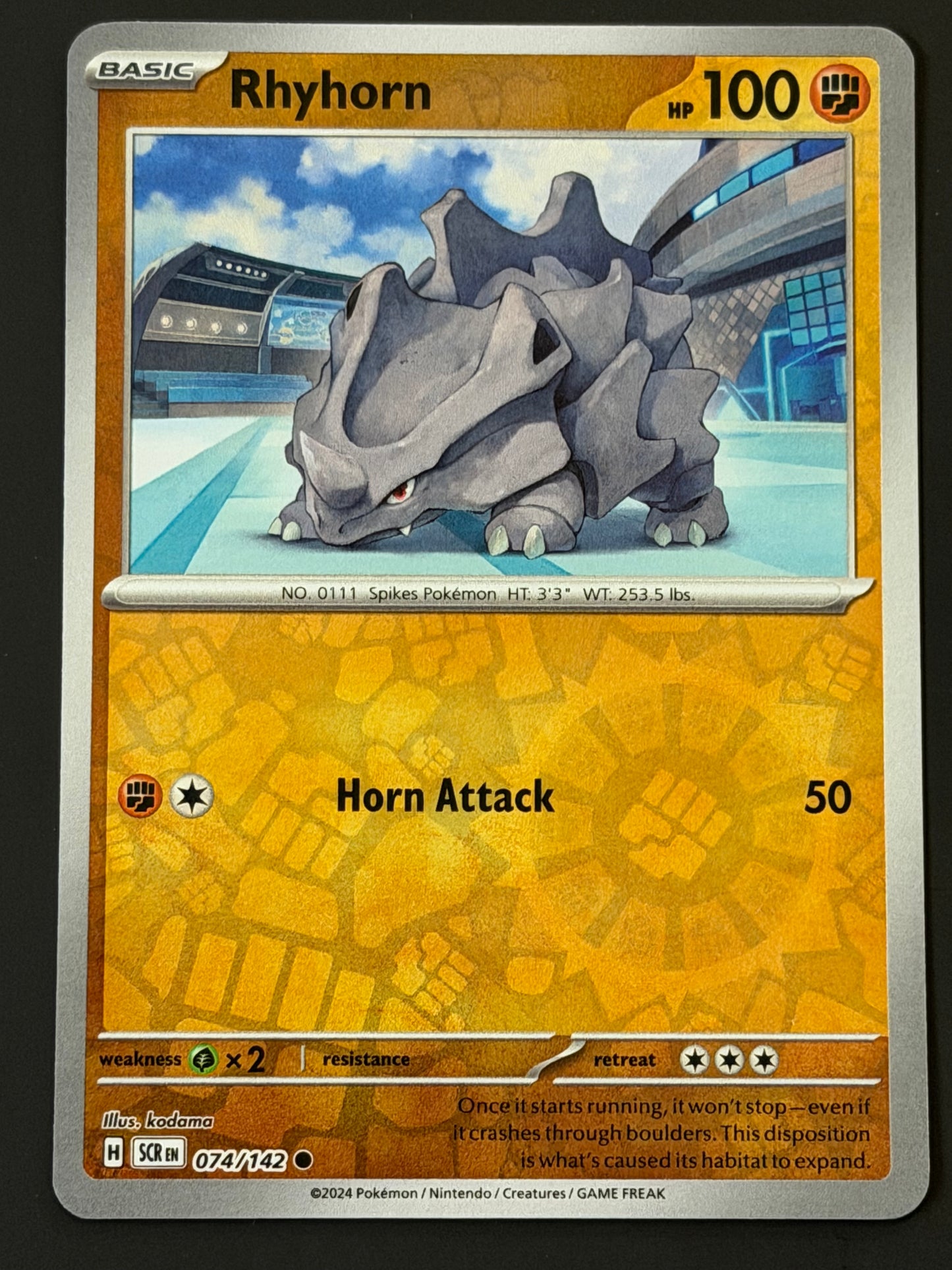 074/142 Rhyhorn - Pokémon Stellar Crown Common Reverse