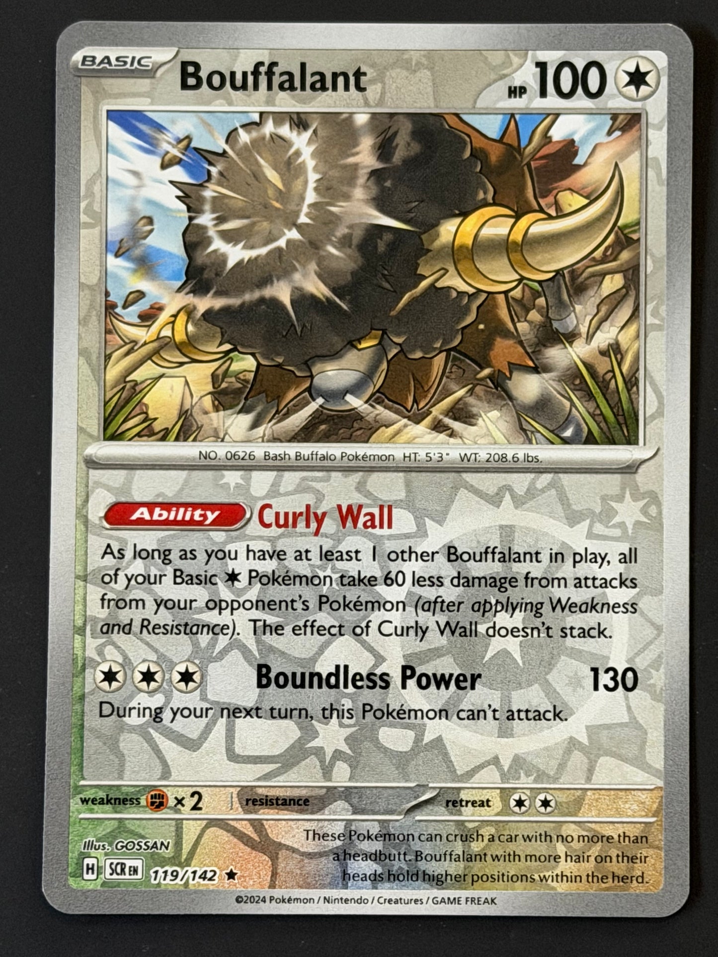 119/142 Bouffalant - Pokémon Stellar Crown Rare Reverse