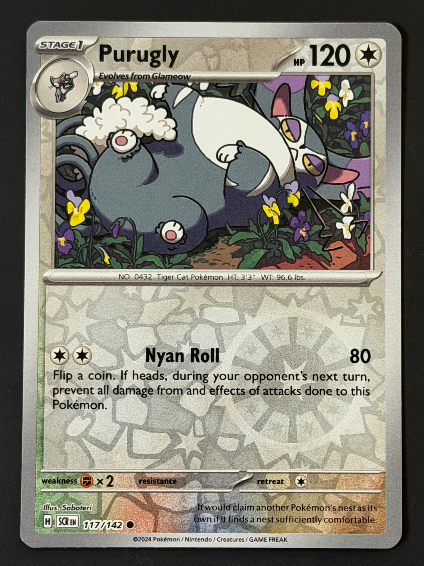 117/142 Purugly - Pokémon Stellar Crown Common Reverse