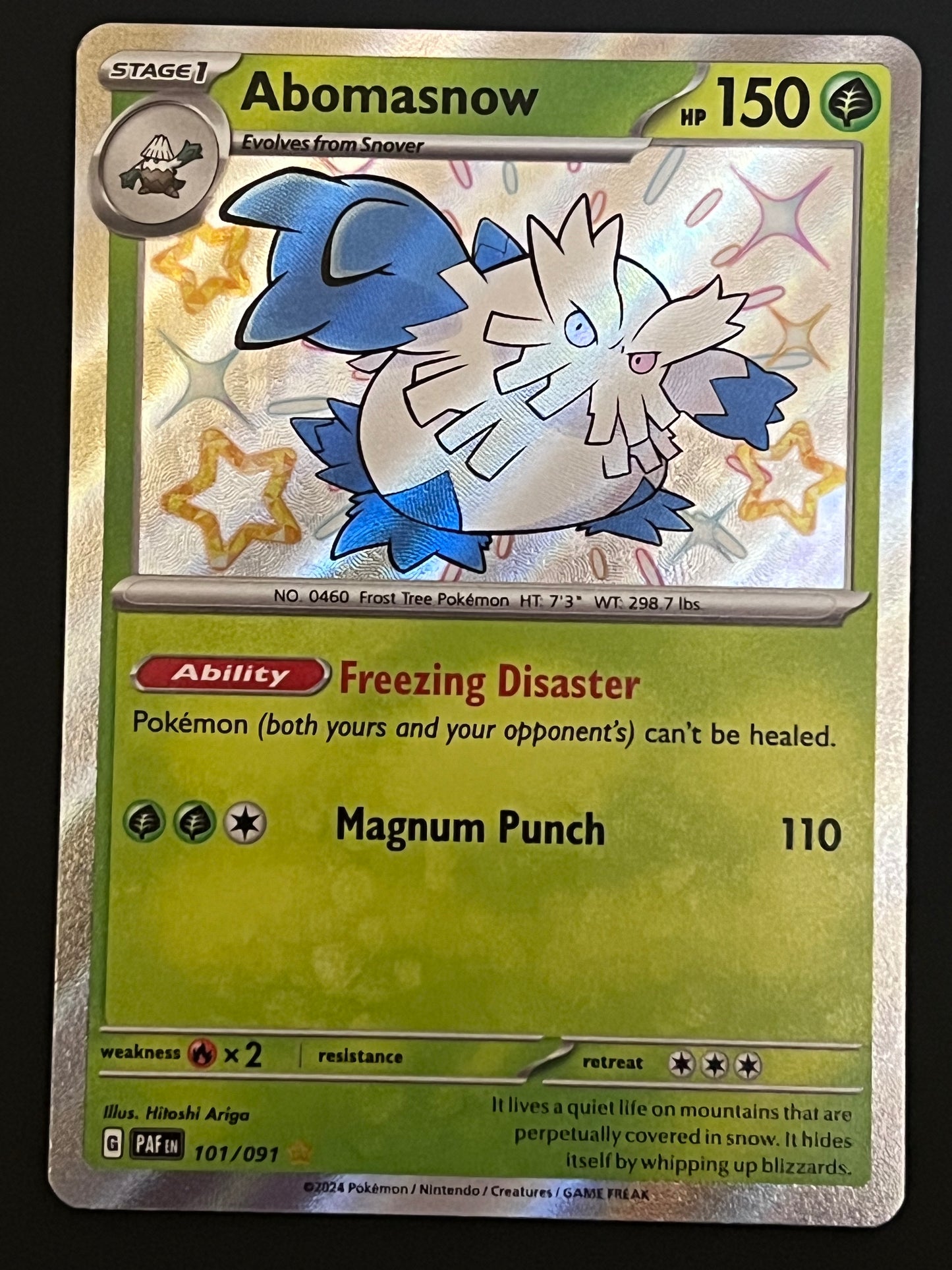 101/091 Abomasnow - Pokémon Paldean Fates Shiny Rare