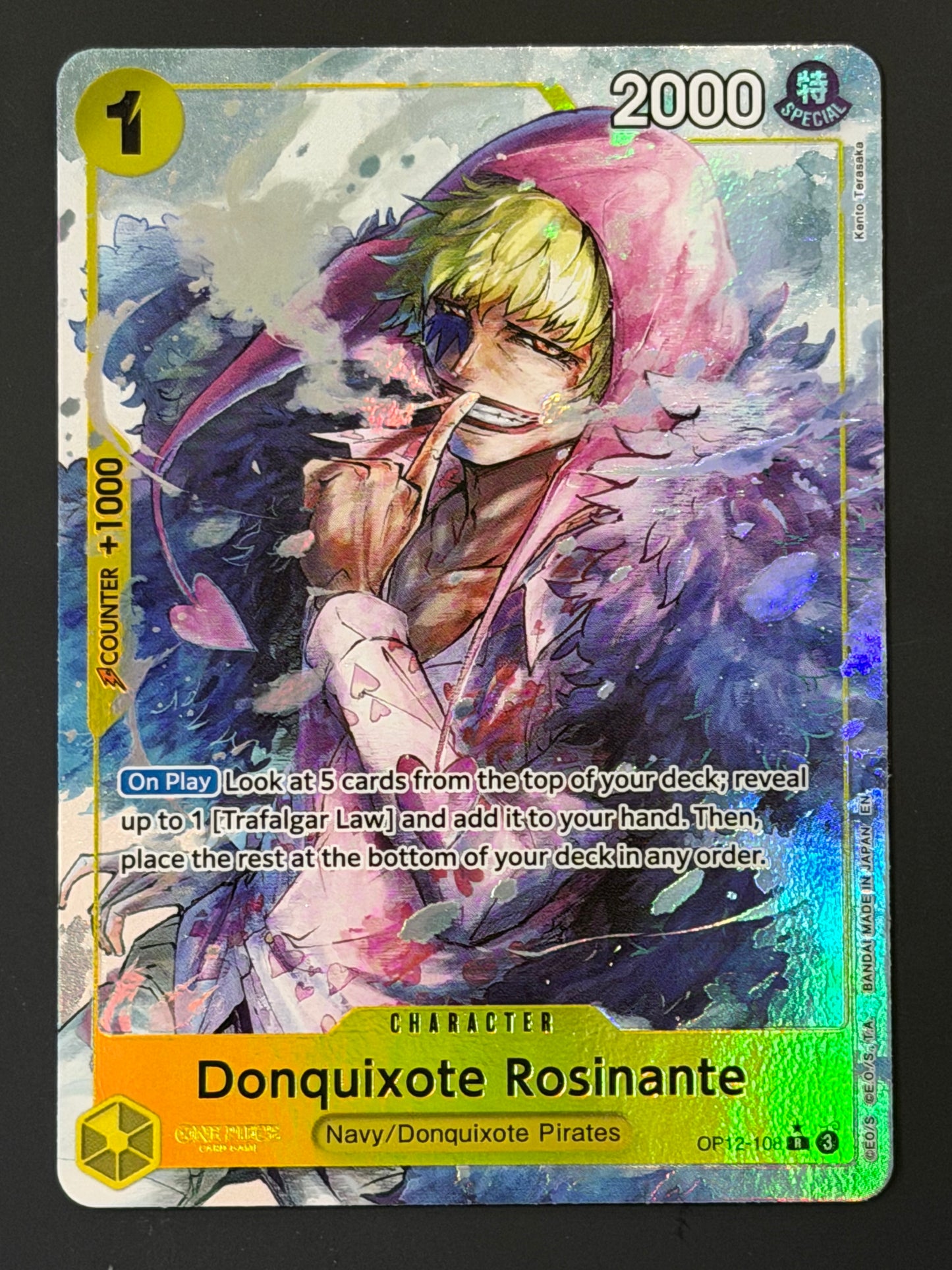 OP12-108 Donquixote Rosinante - One Piece Legacy of The Master Rare Alt Art