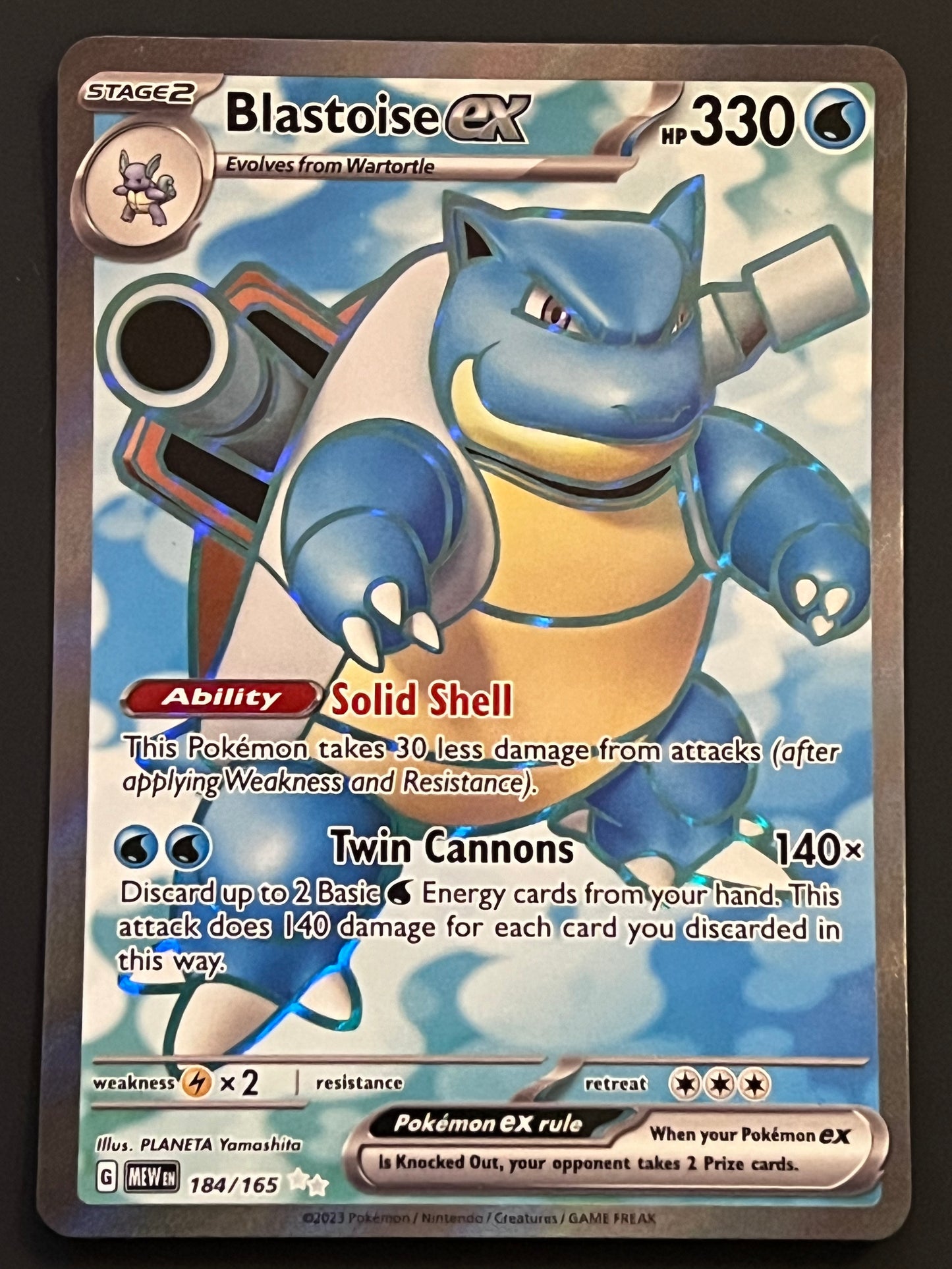 184/165 Blastoise Ex - Pokémon 151 Ultra Rare